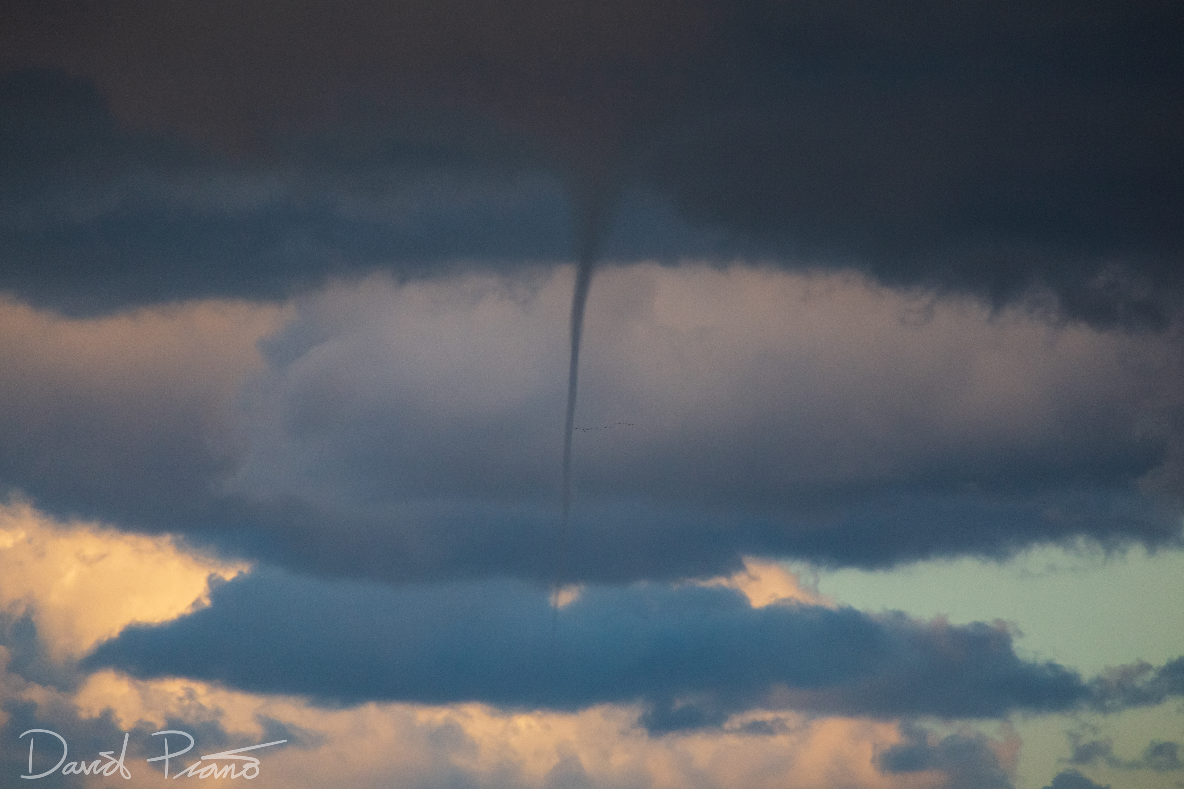 Waterspout over Lake Erie seen from Long Point - 10/17/2020