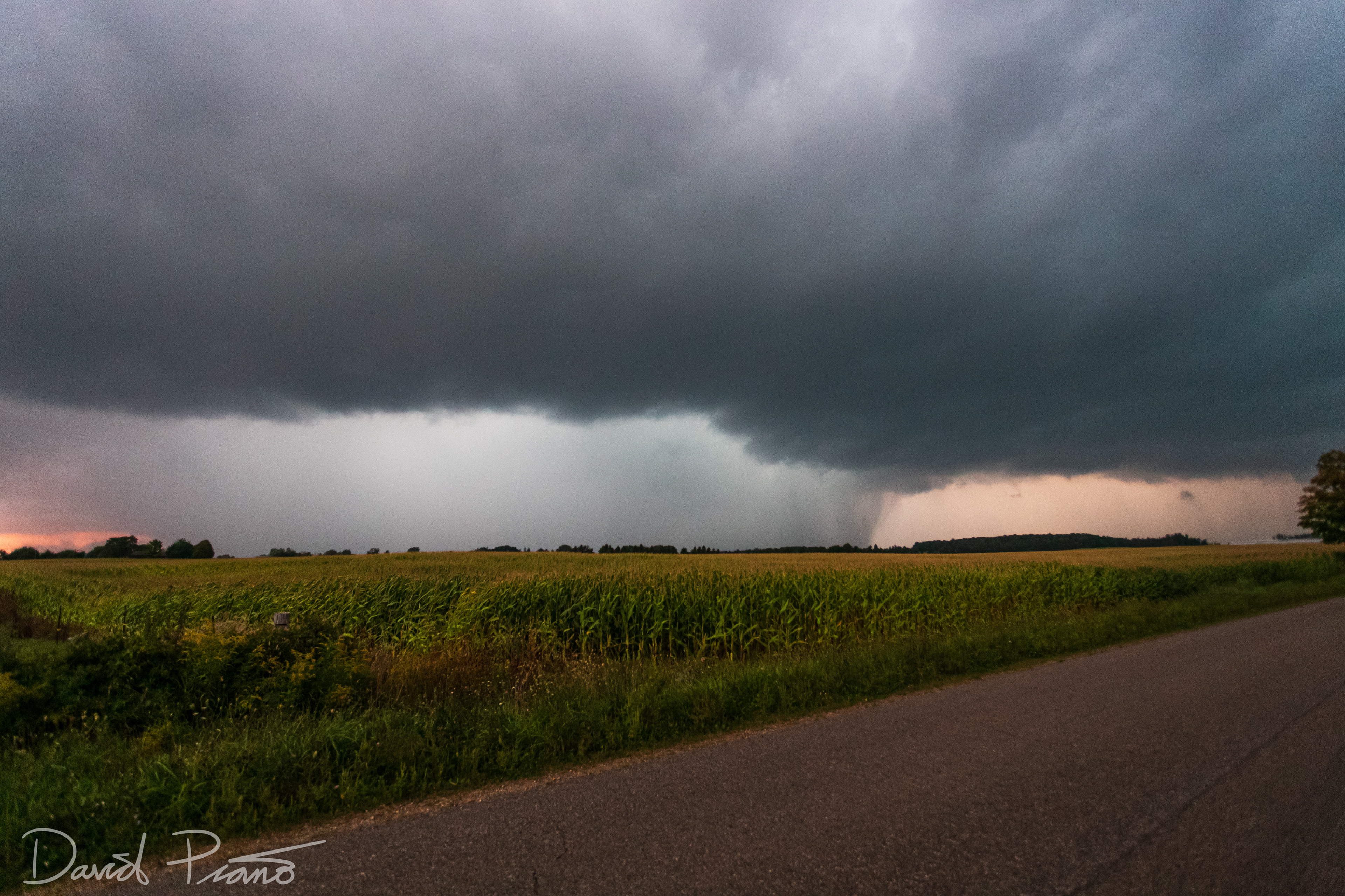 An HP supercell thunderstorm approaches Clinton, ON - 09/13/2019 