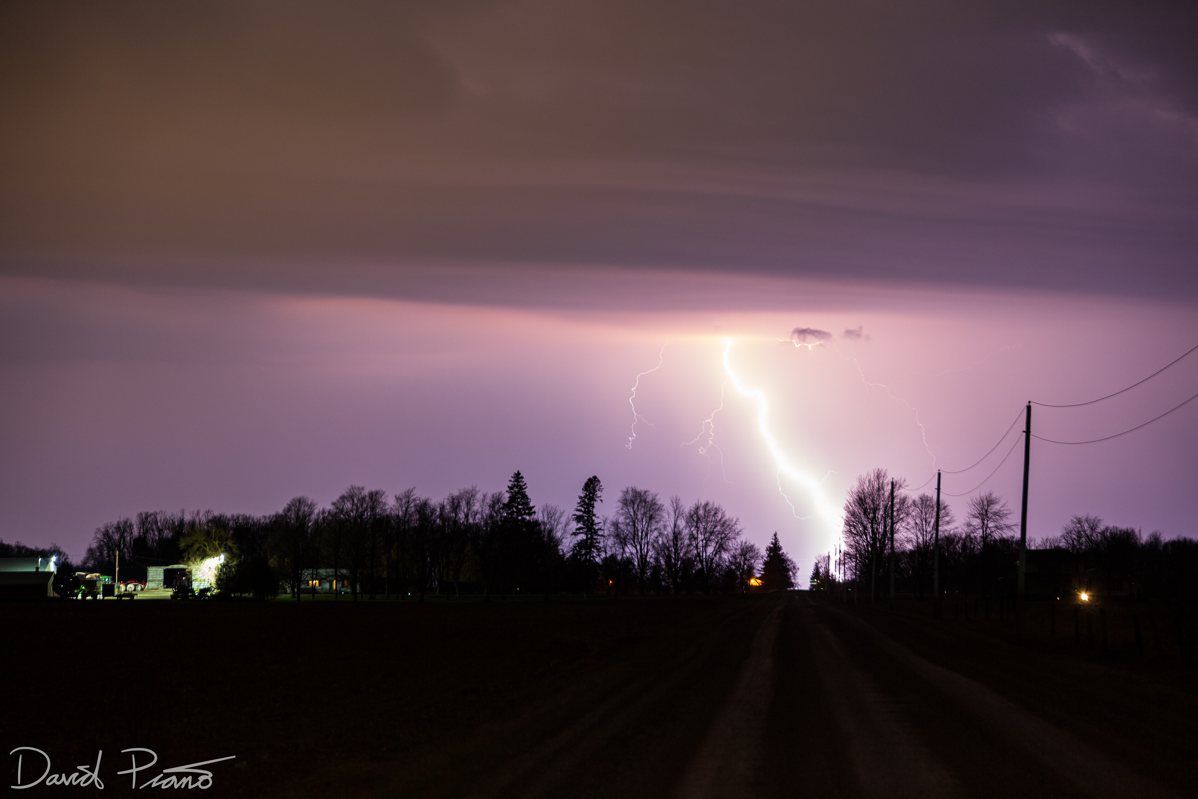 An early season storm unleashed a barrage of CG lightning in Oxford County