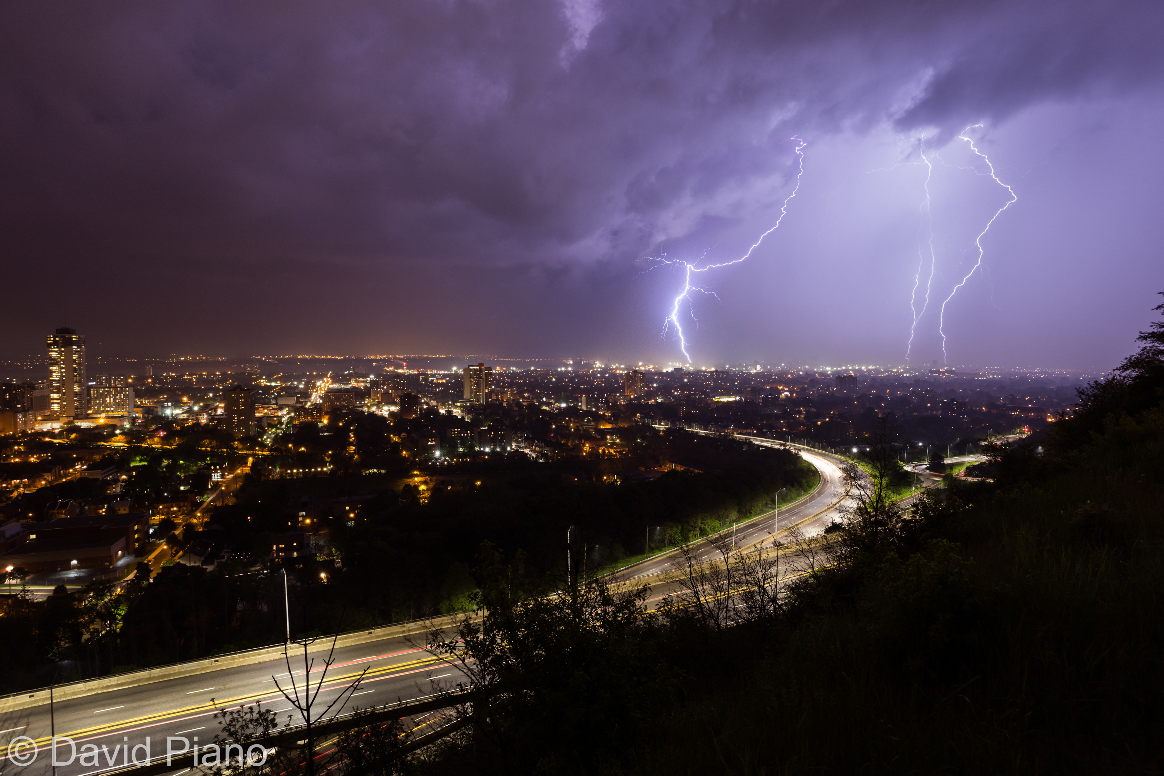 Lightning over Hamilton, ON - May 28, 2017