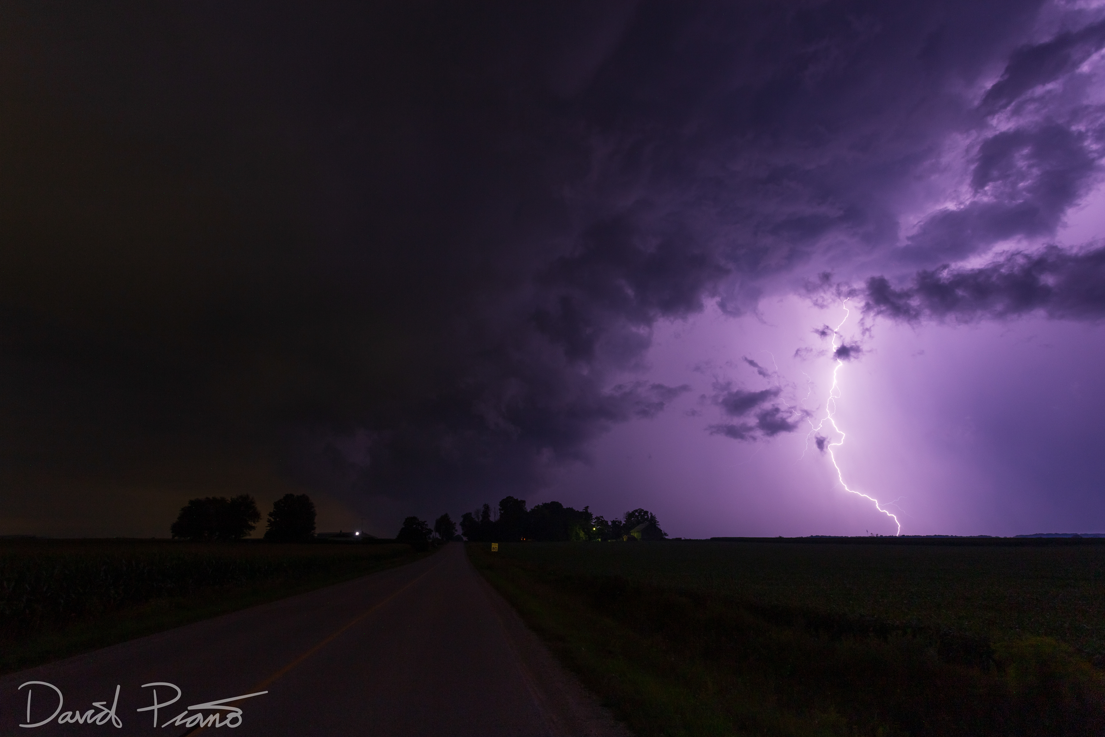 Lightning north of Ingersoll - Aug. 25