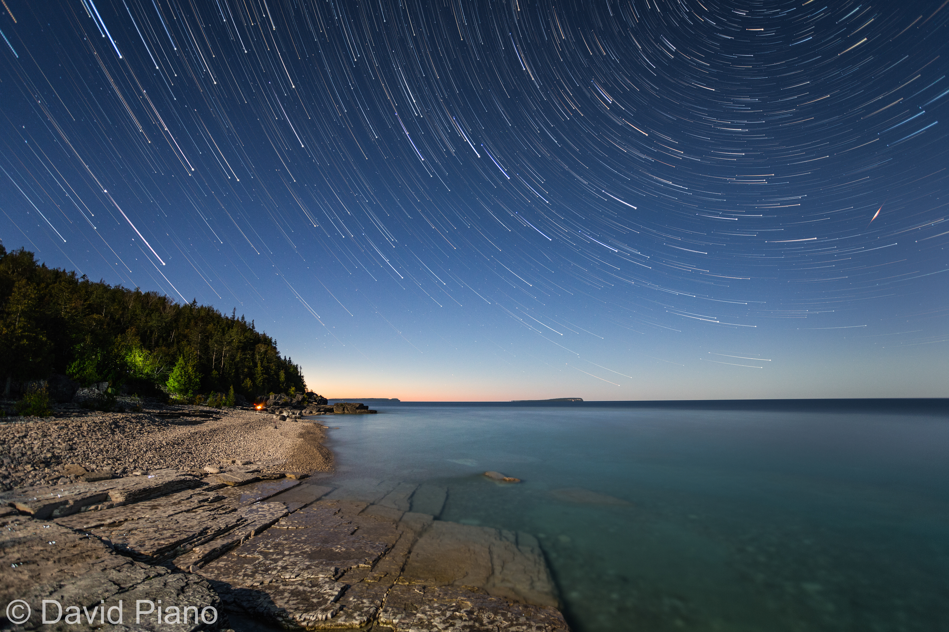 Star trails over the Bruce Peninsula - 