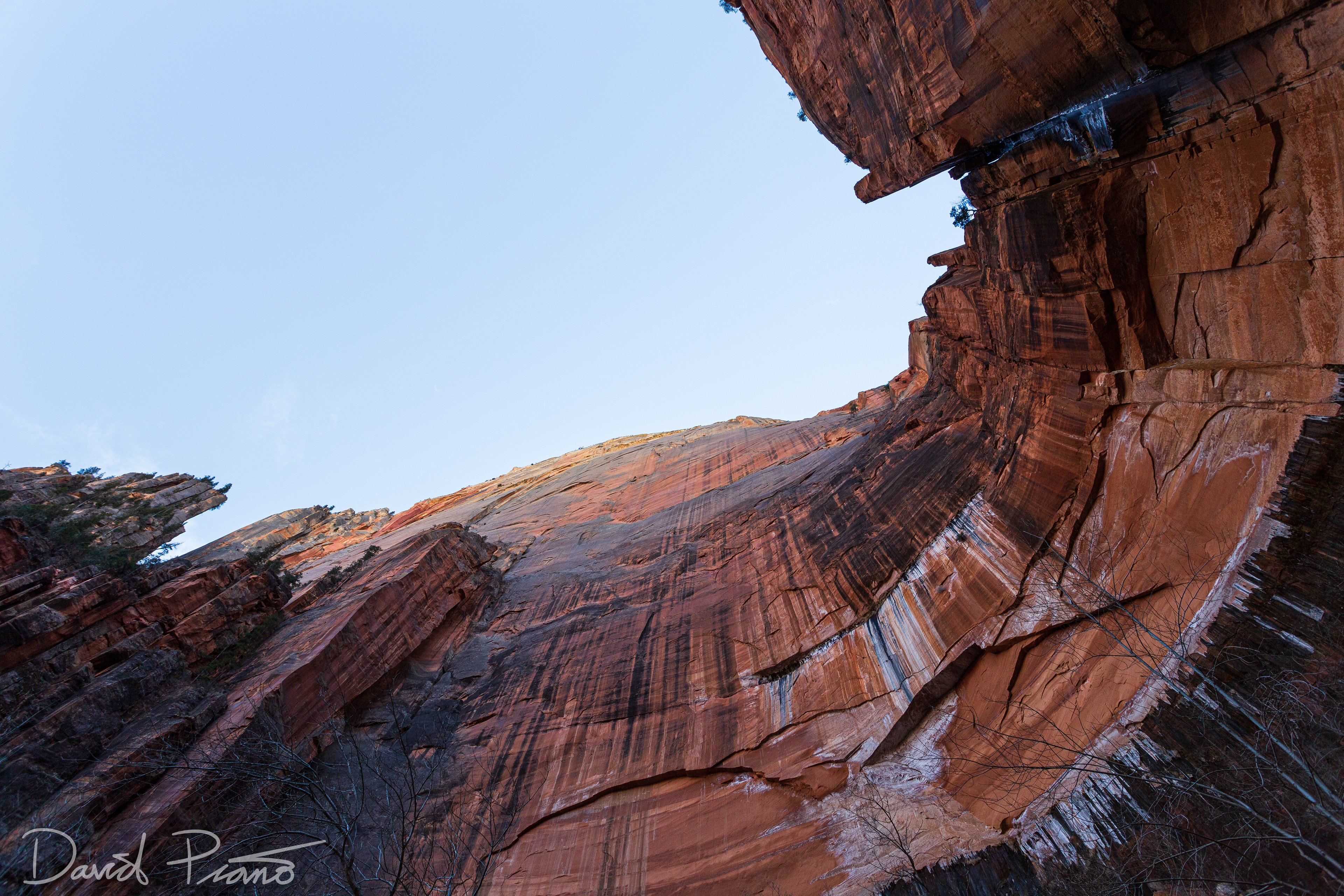 Sheer walls of Zion Canyon - Feb. 2020