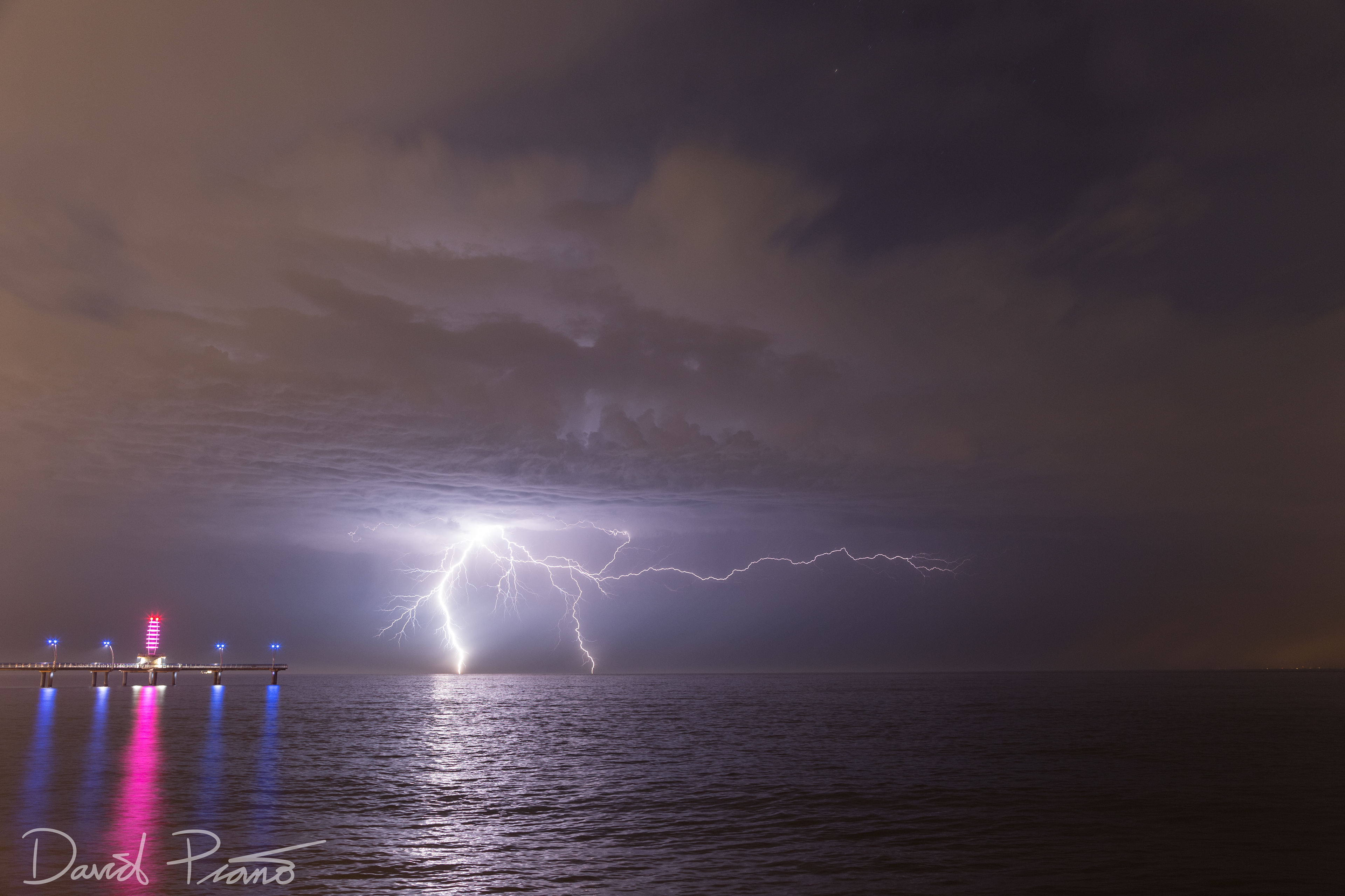Lightning over Lake Ontario taken from Spencer Smith Park in Burlington - 