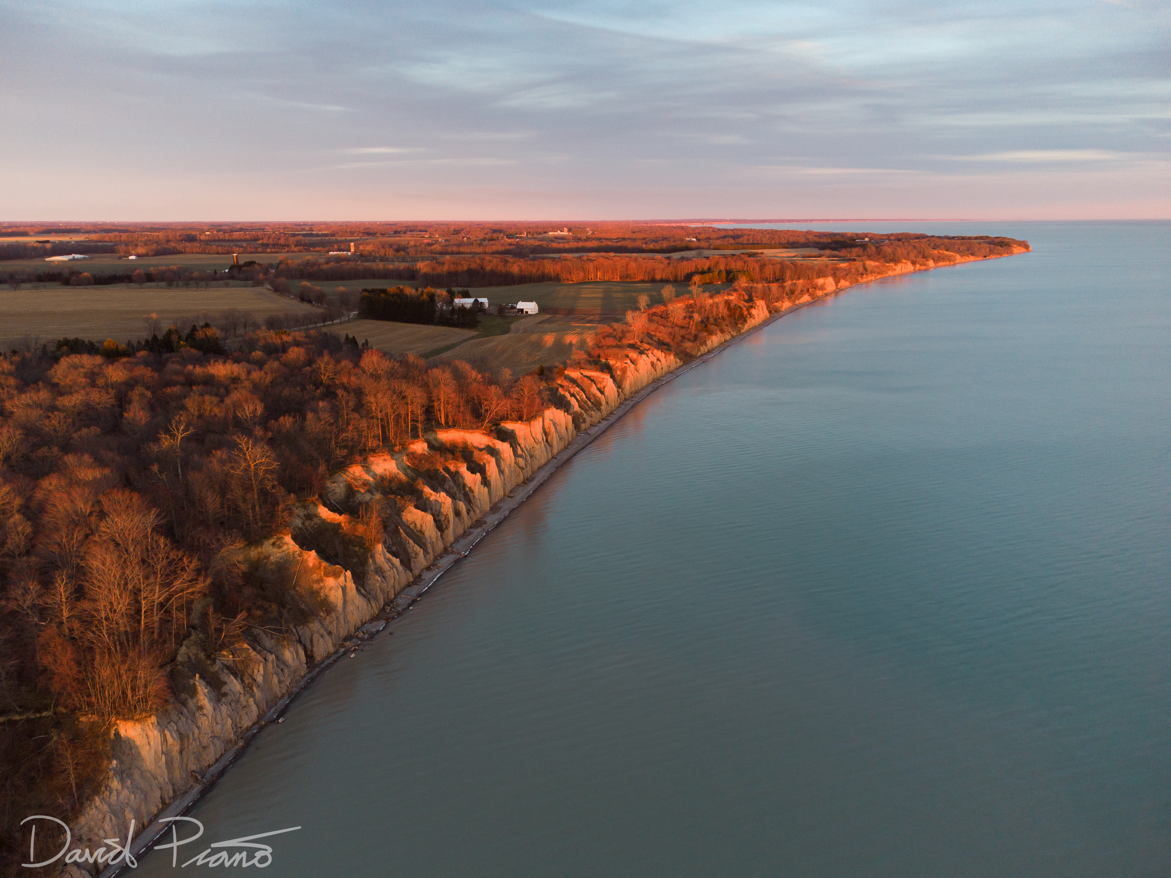 Lake Erie sand cliffs along the coastline of Elgin County, ON