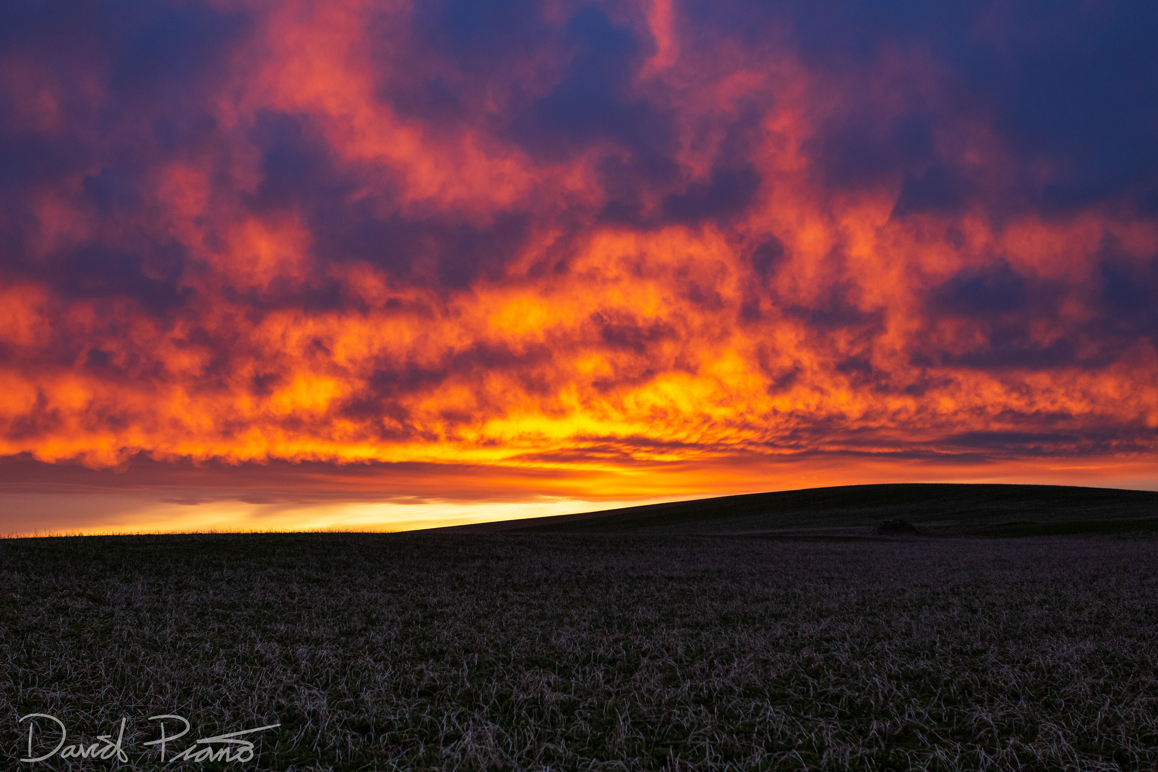 Fiery Sunset in Ingersoll, ON - 04/20/2020