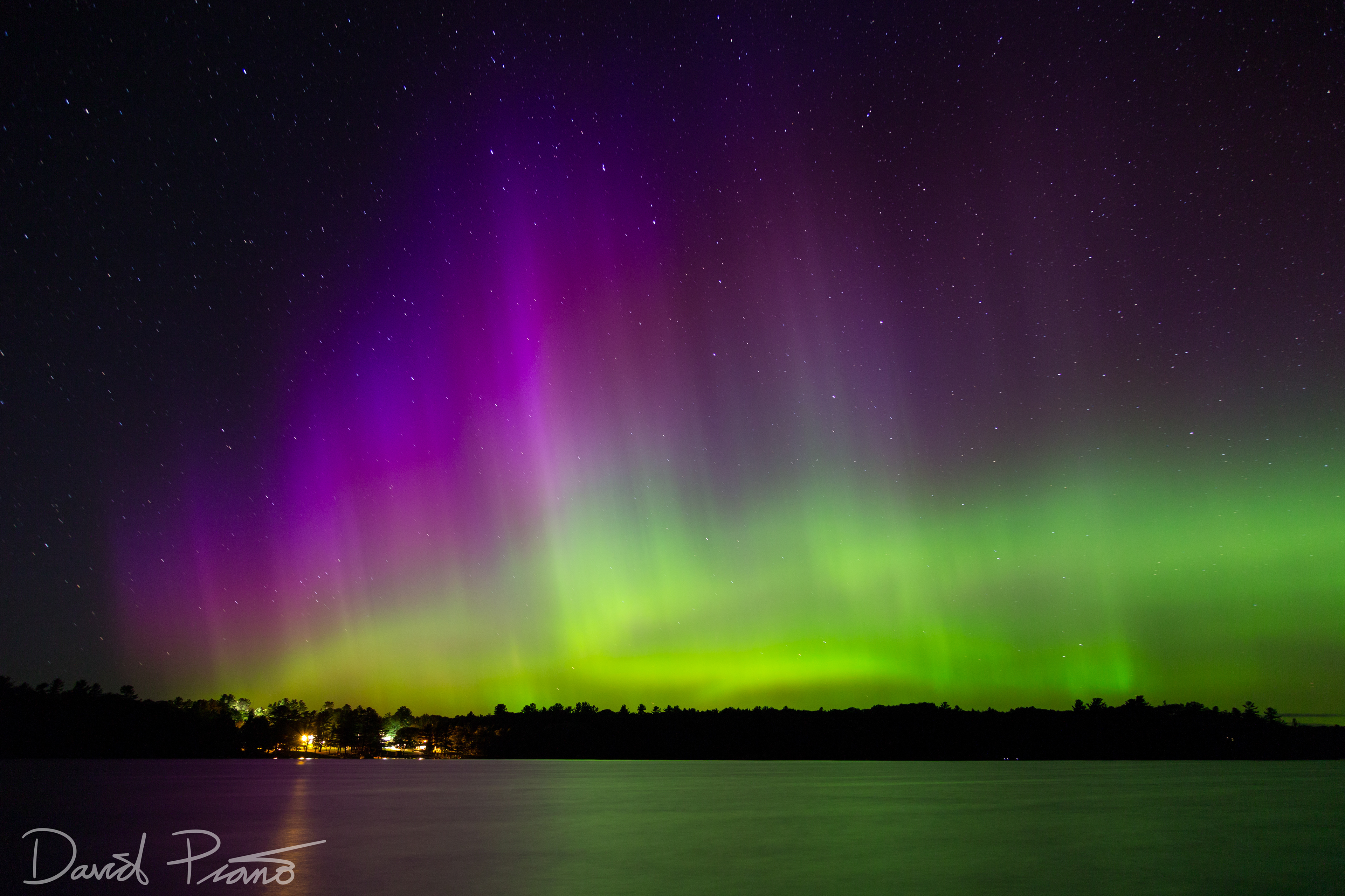 Northern Lights Display Over Lorimer Lake, ON - 09/01/2016