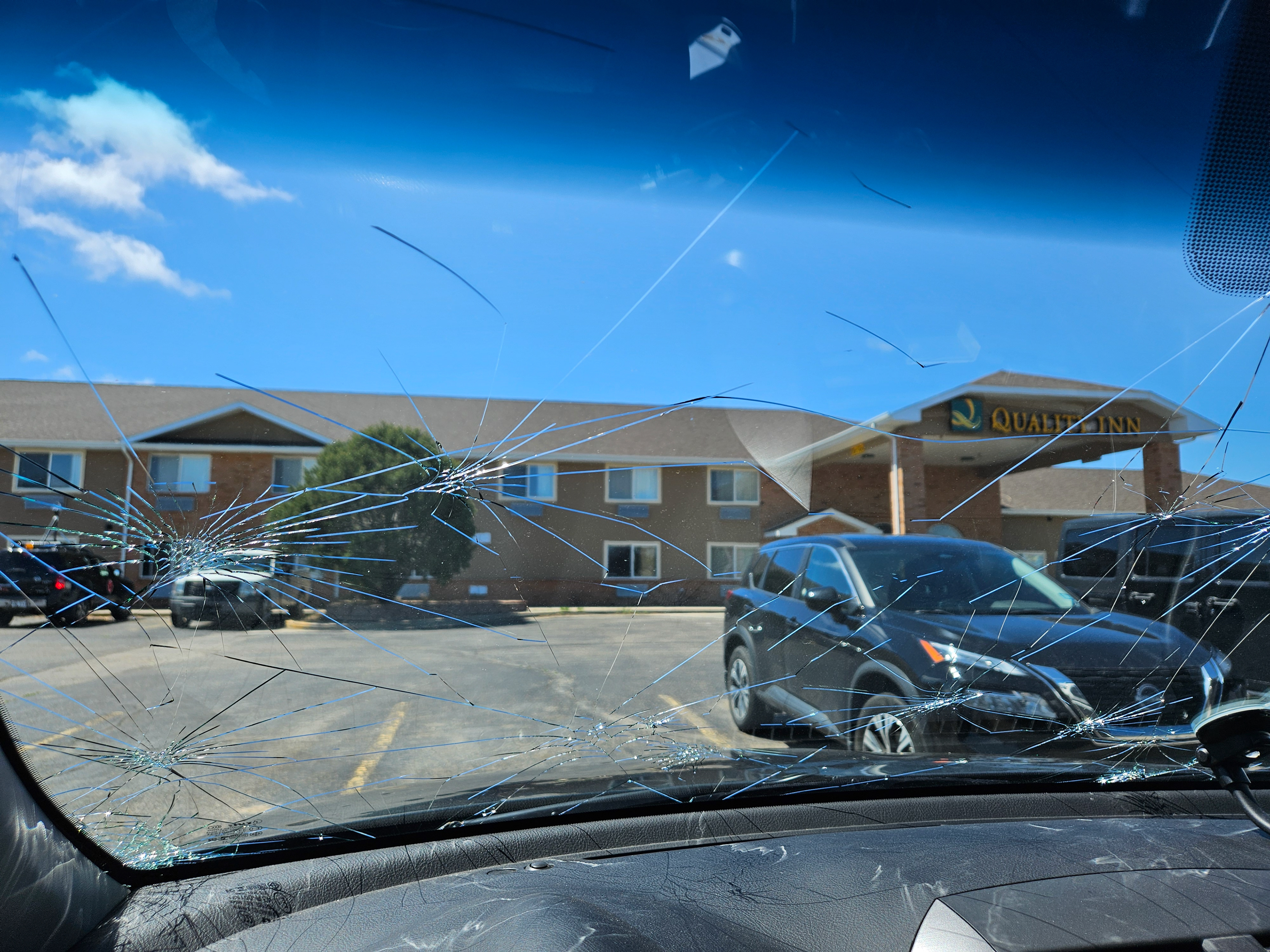 Hail damage from May 20th nocturnal supercell in eastern CO