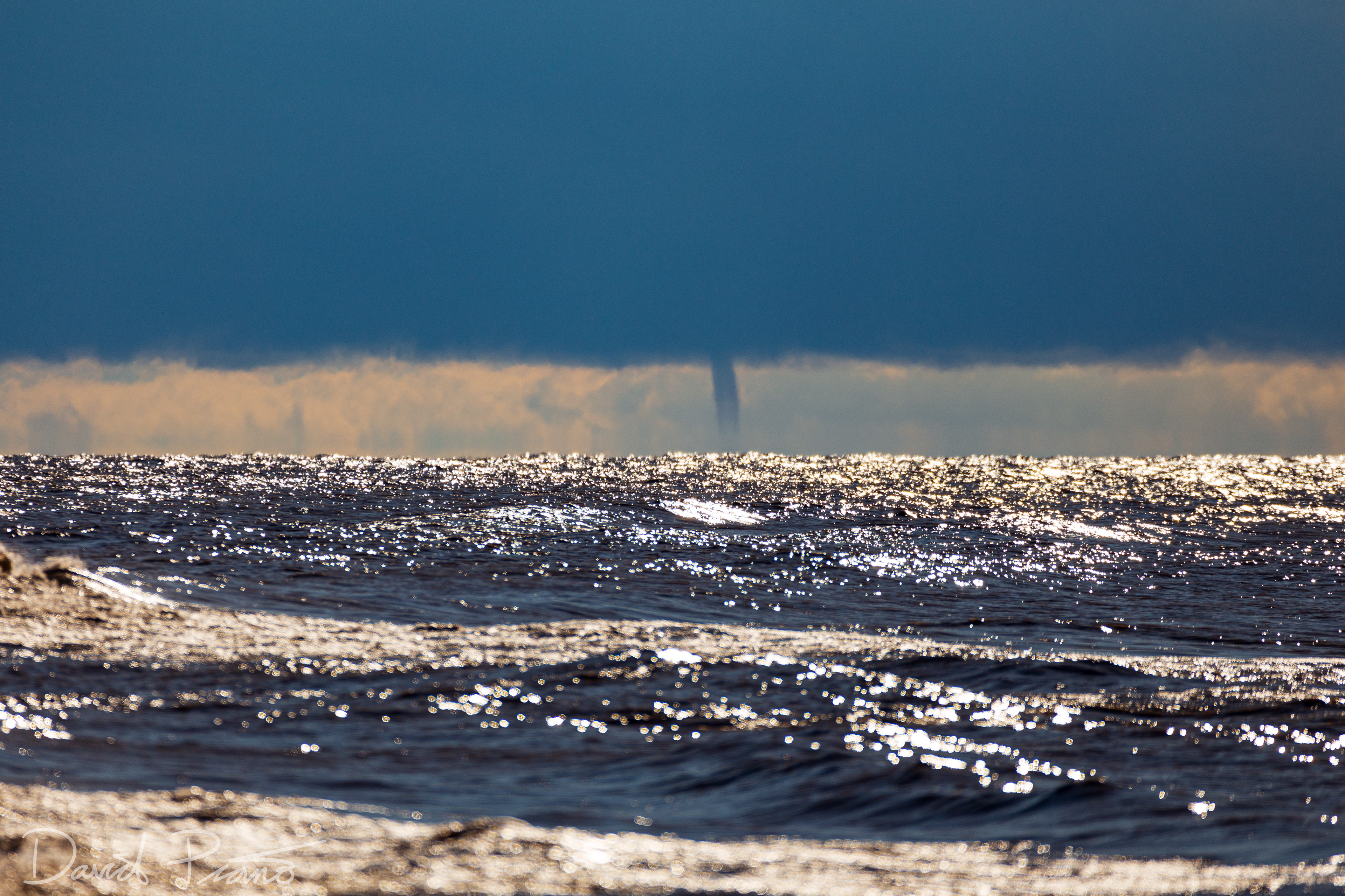 Waterspout over Lake Erie seen from Long Point - 10/01/2020