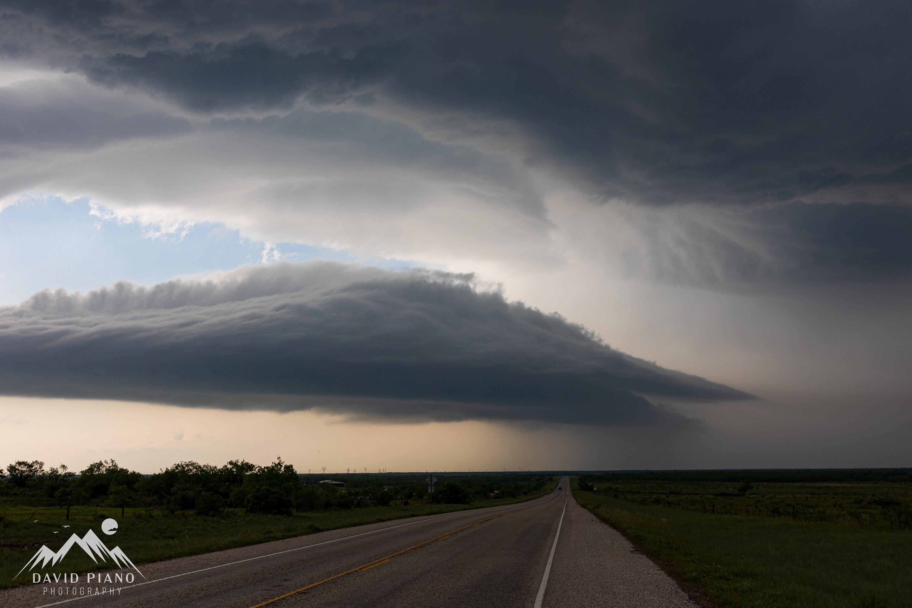 Supercell in Texas Hill Country with disjointed base