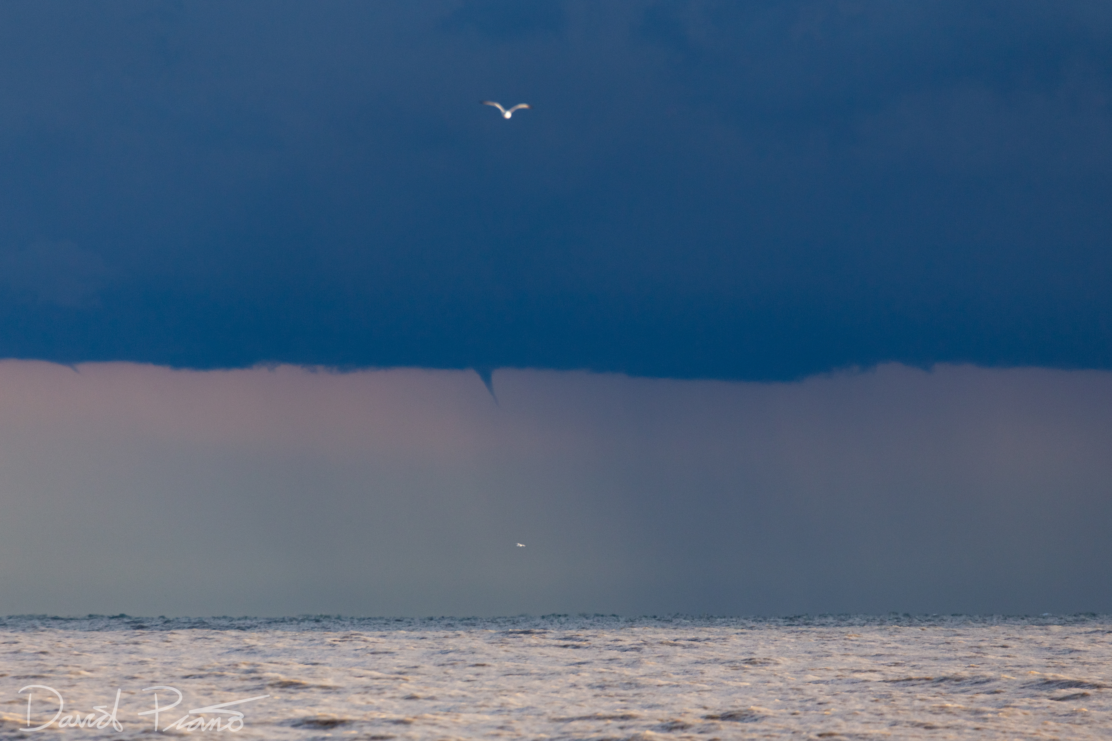 Waterspout funnels over Lake Erie seen from Port Bruce - 10/01/2020