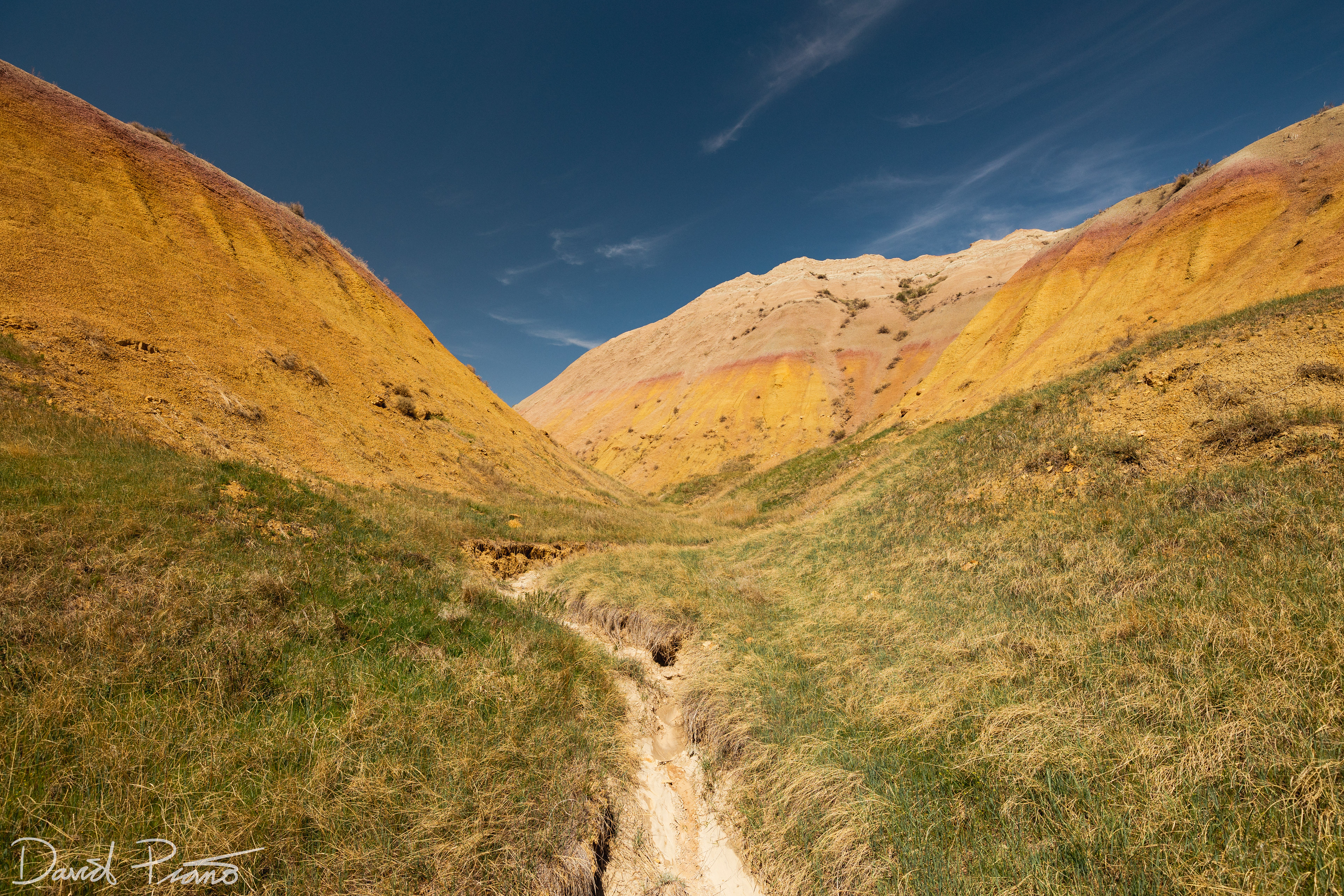 The Yellow Mounds, a colourful and intriguing feature of the badlands
