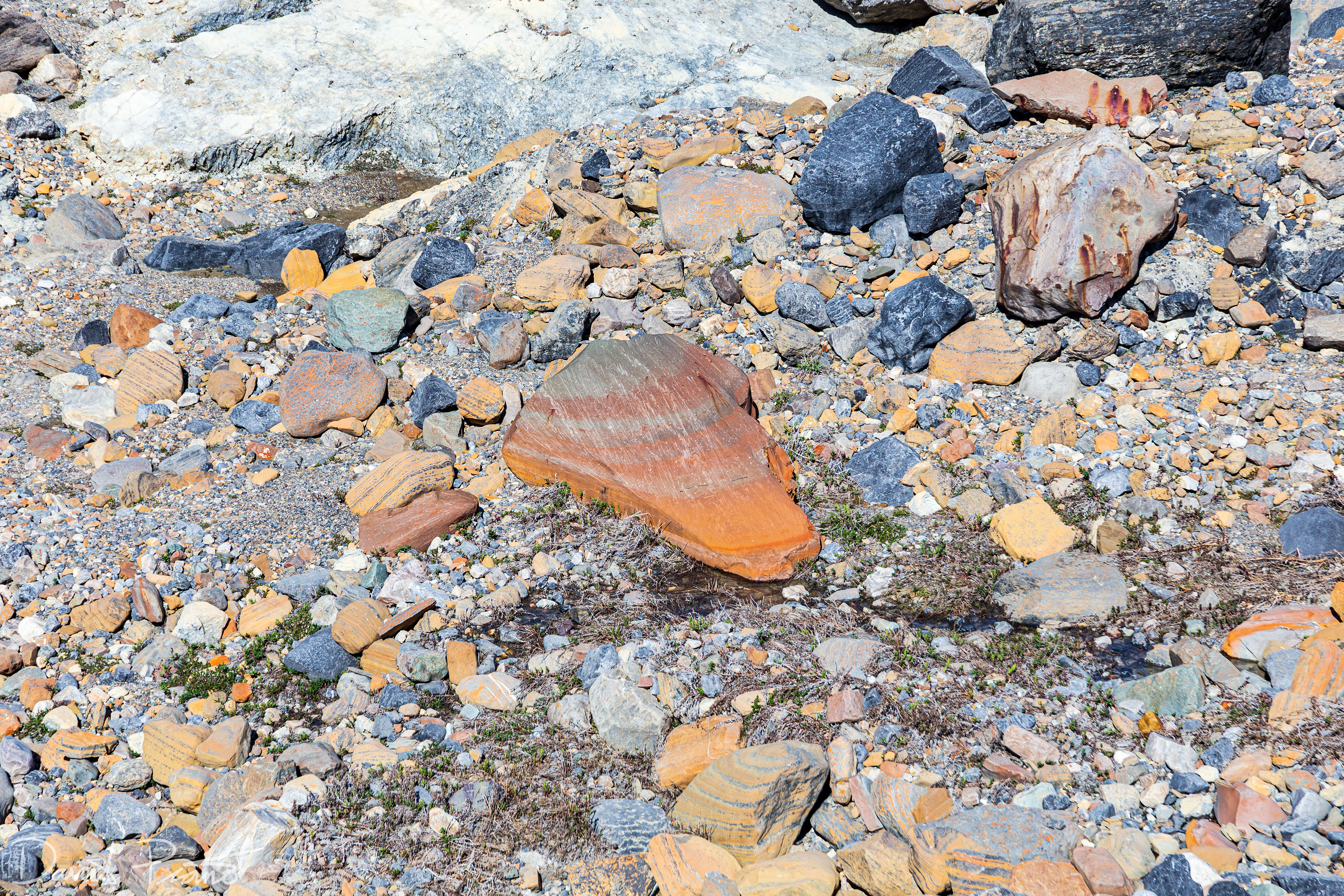 Glacial stones at the Columbia Icefields