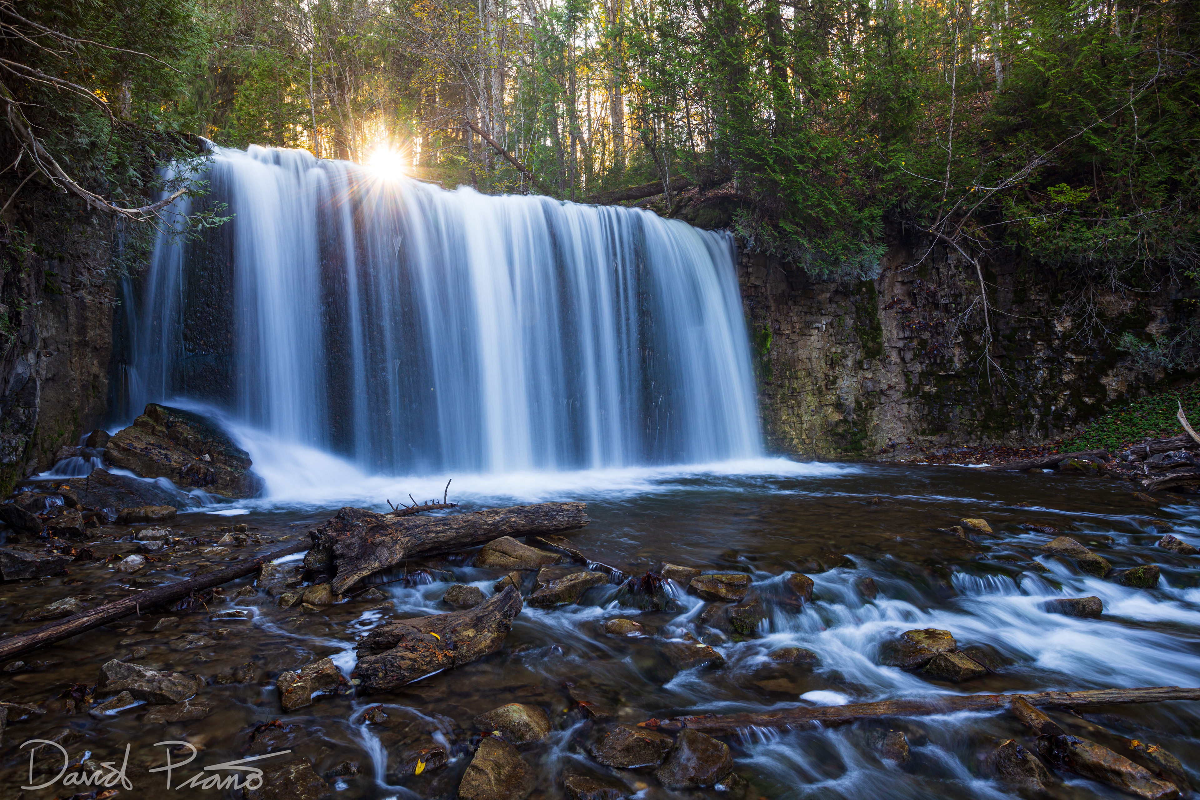 Sunset Over Hogg's Falls - Flesherton, ON - October 2017