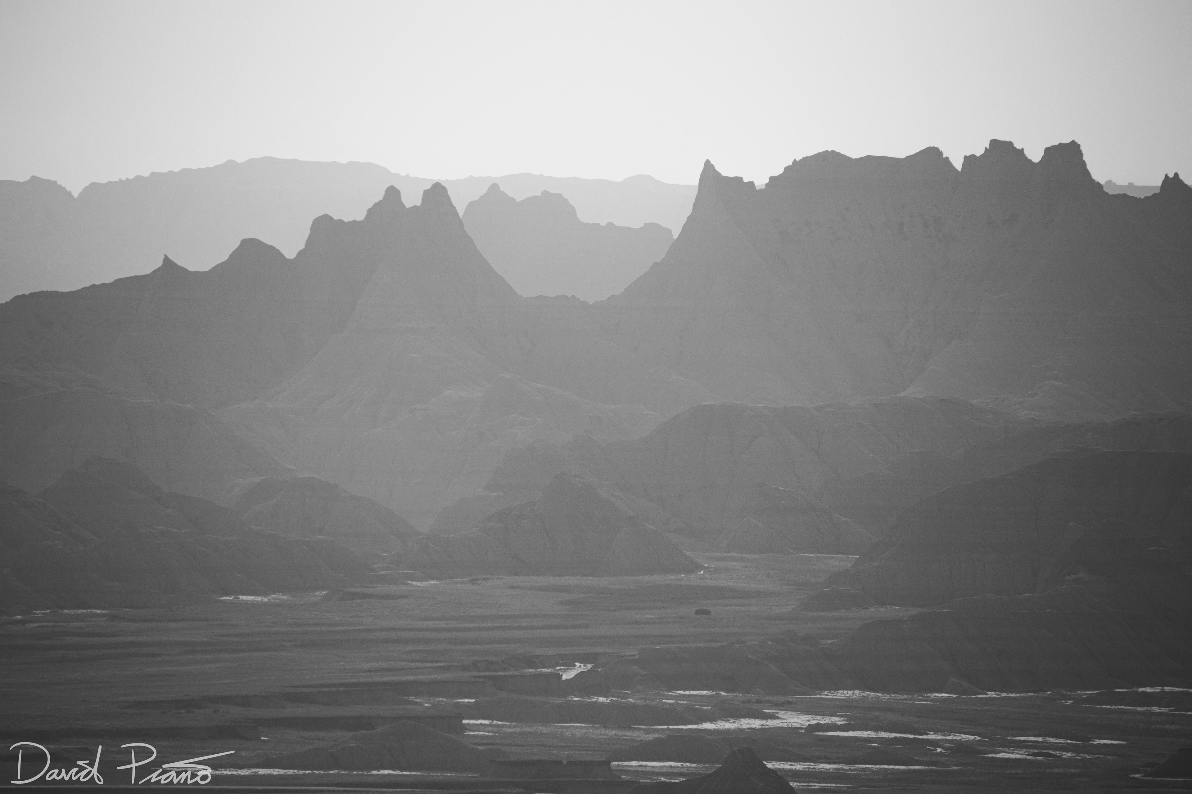 Badlands in B&W