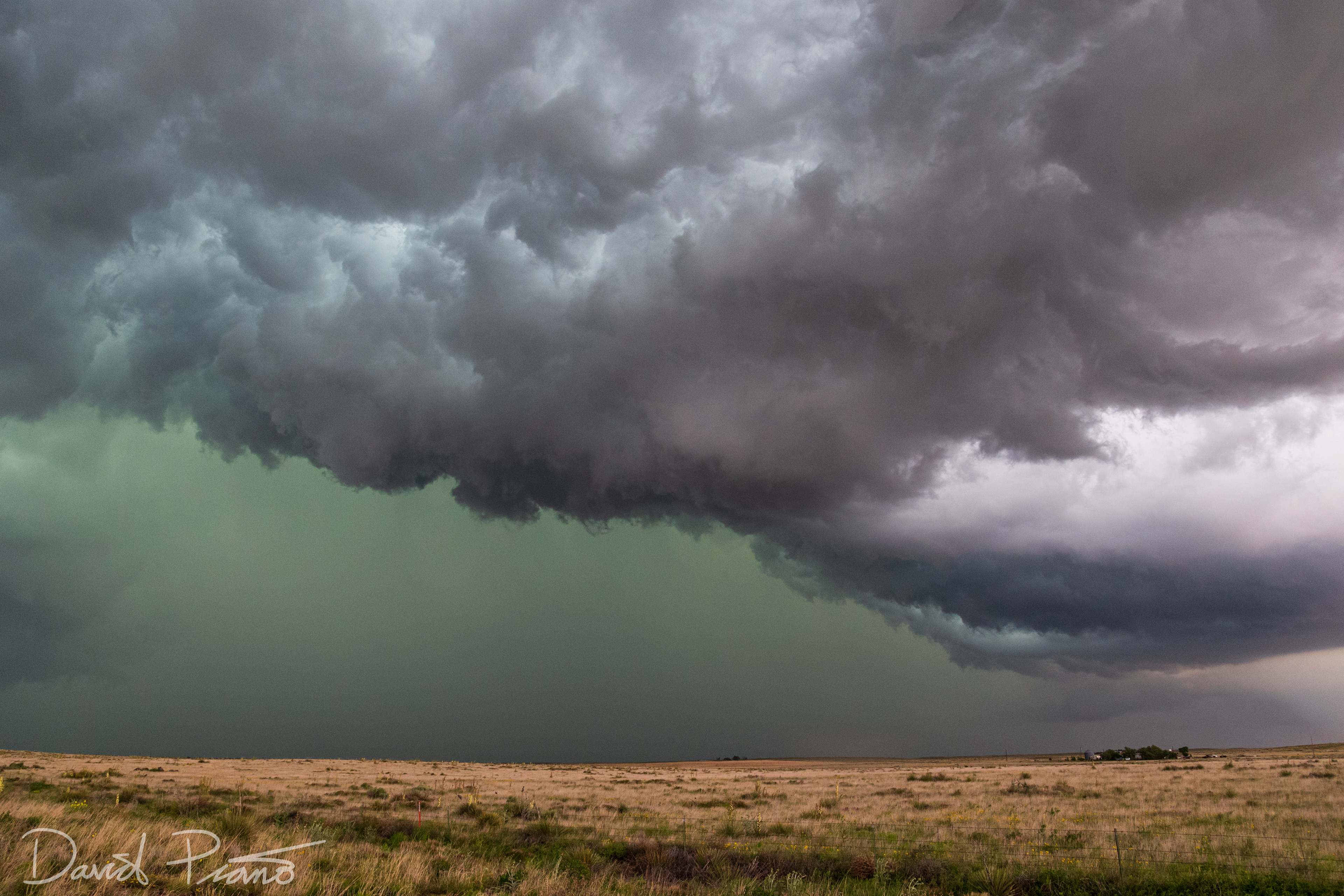 Supercell with green tinge near Campo, CO