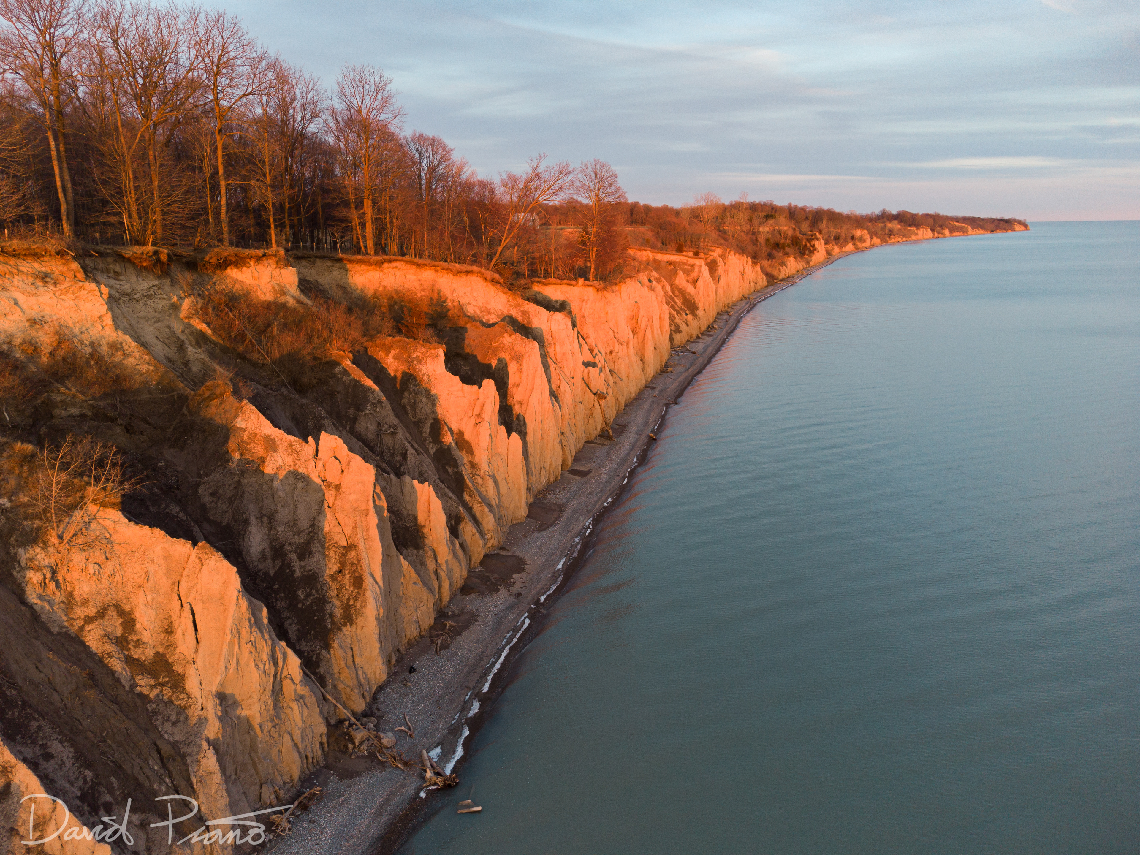 Lake Erie sand cliffs along the coastline of Elgin County, ON