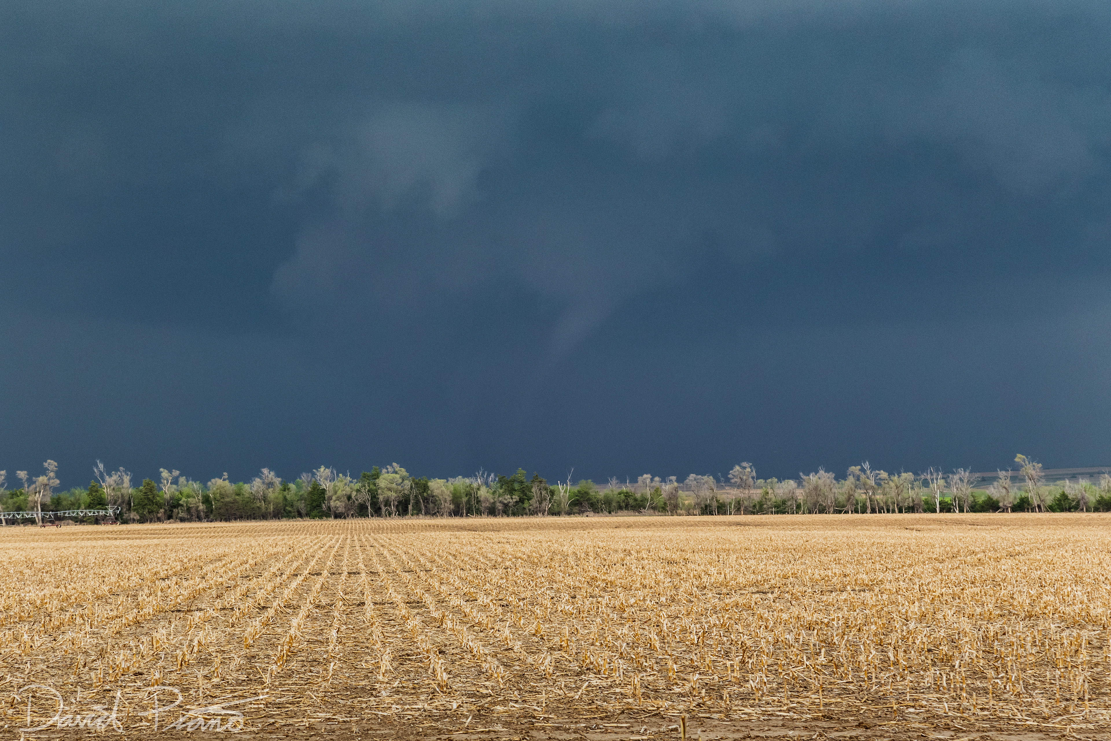 Low-contrast view of a tornado near Farnam, NE - May 17