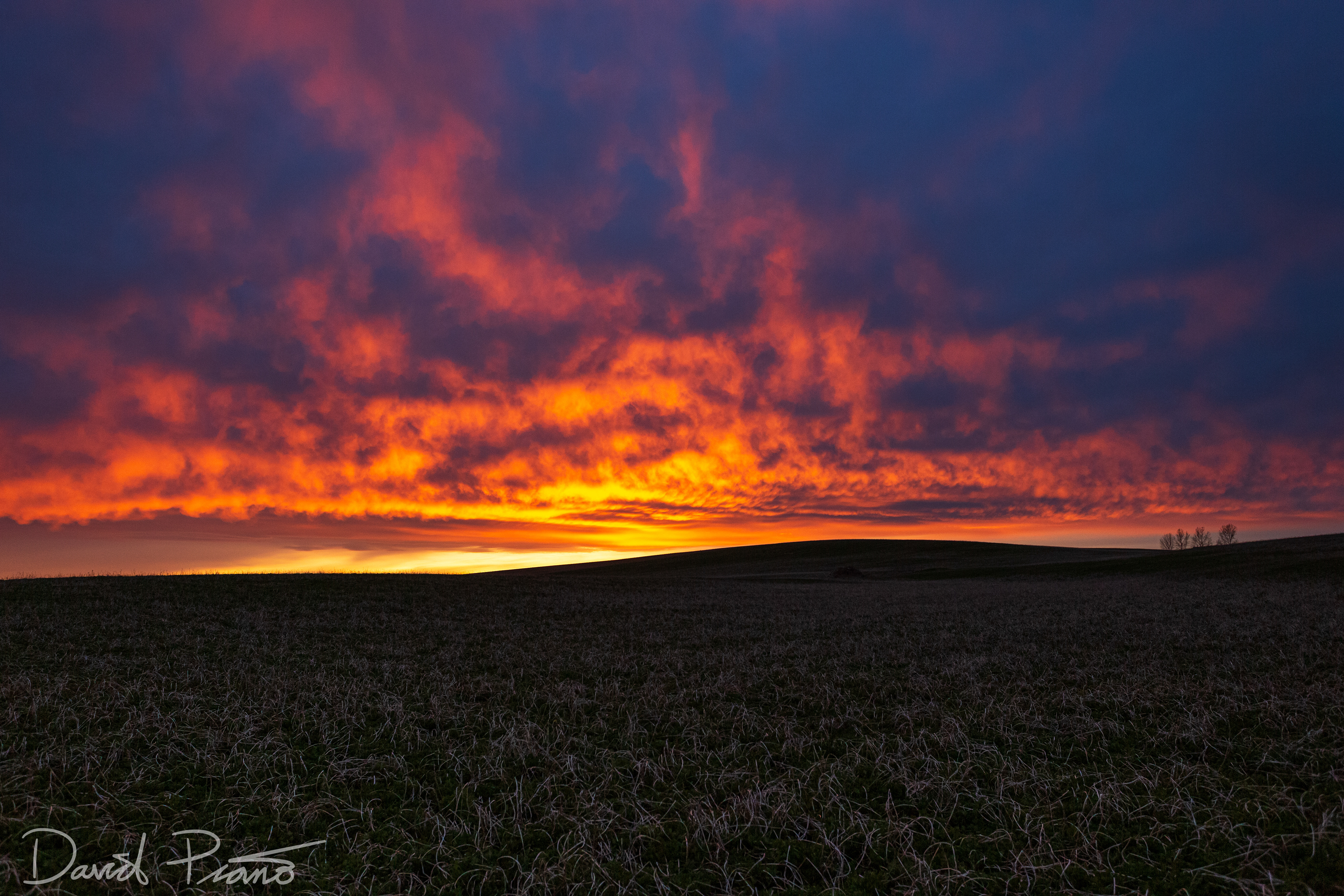Fiery Sunset in Ingersoll, ON - 04/20/2020