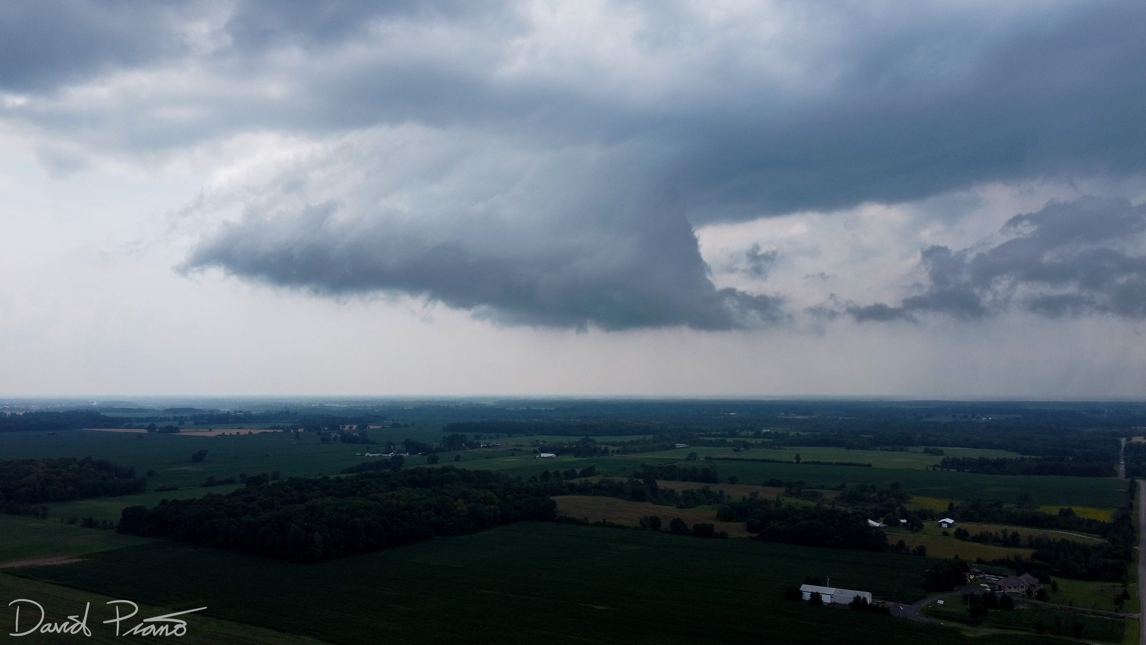 July 7 - Drone view of a decaying supercell thunderstorm near Wardsville