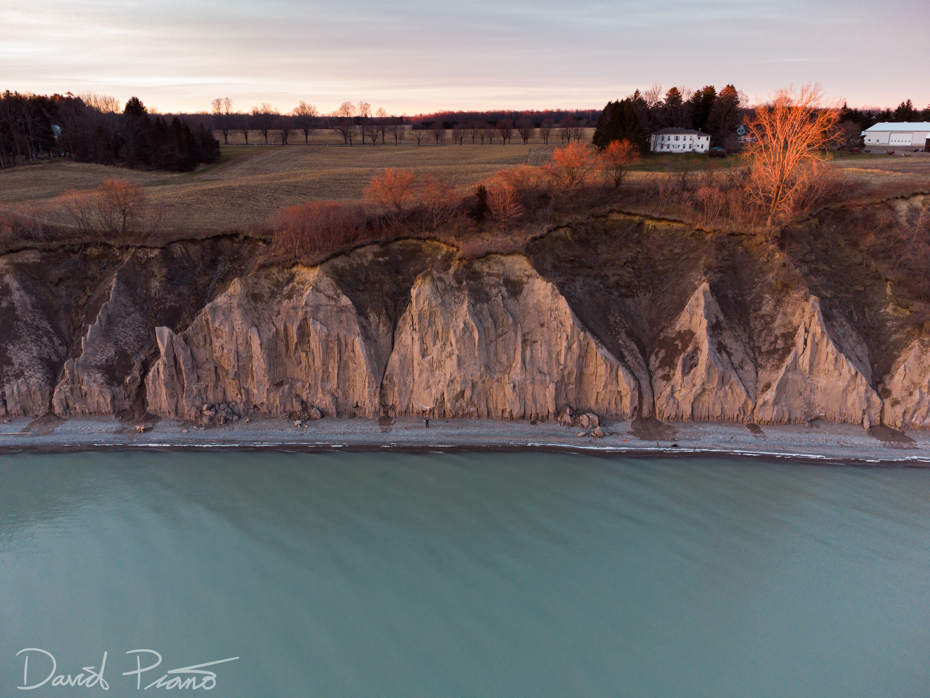 Lake Erie sand cliffs along the coastline of Elgin County, ON