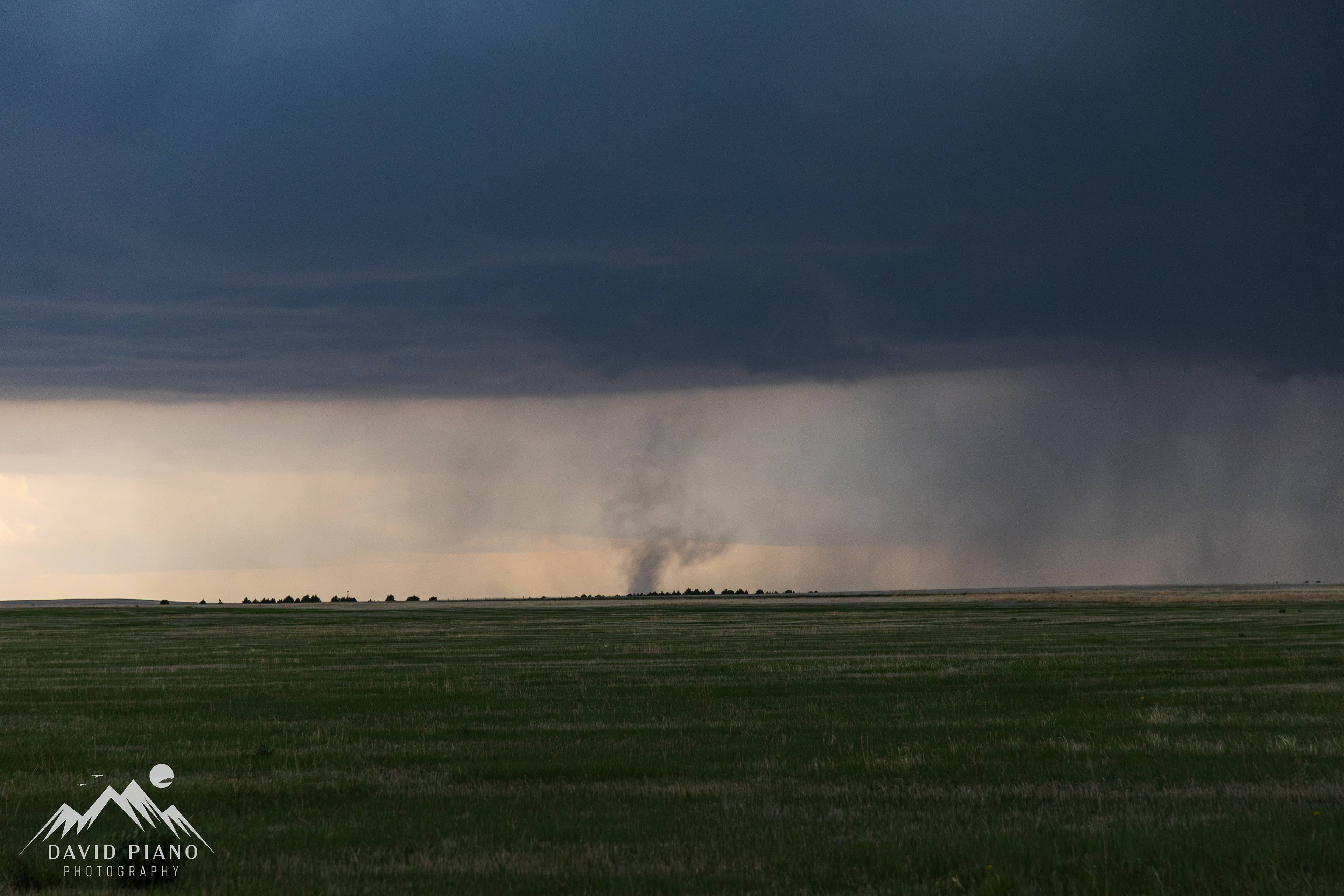 Possible weak landspout near Akron, CO