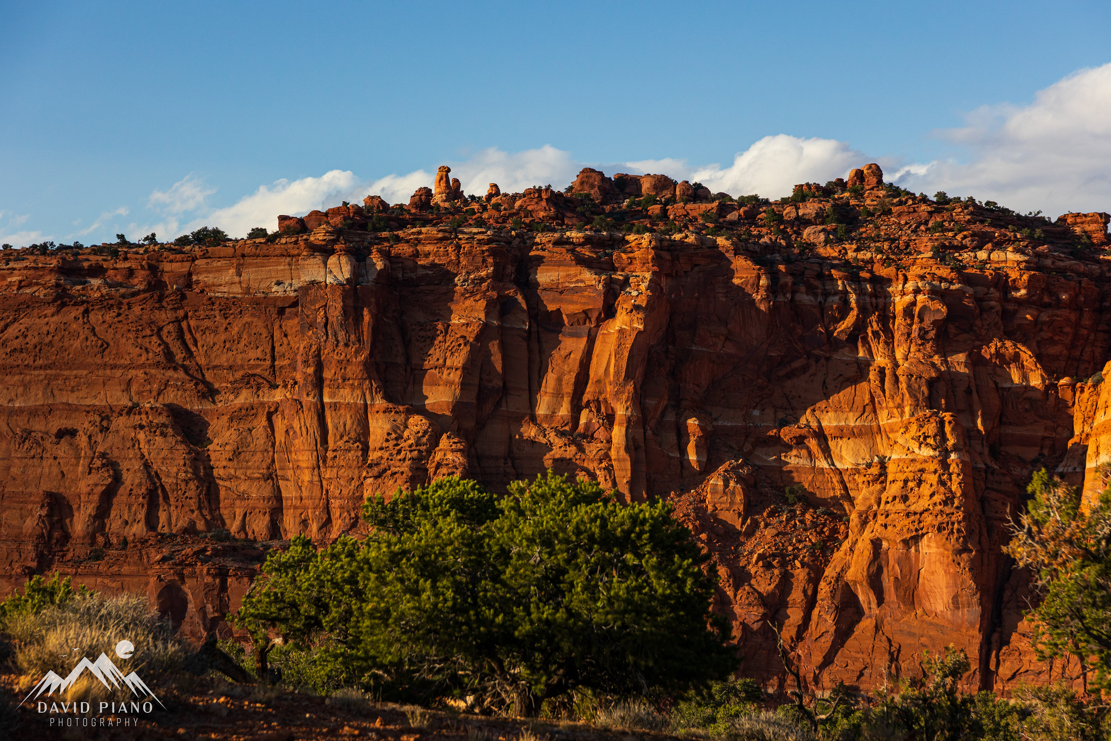 Chimney Rock Trail - small hoodoos can be seen on top of the escarpment