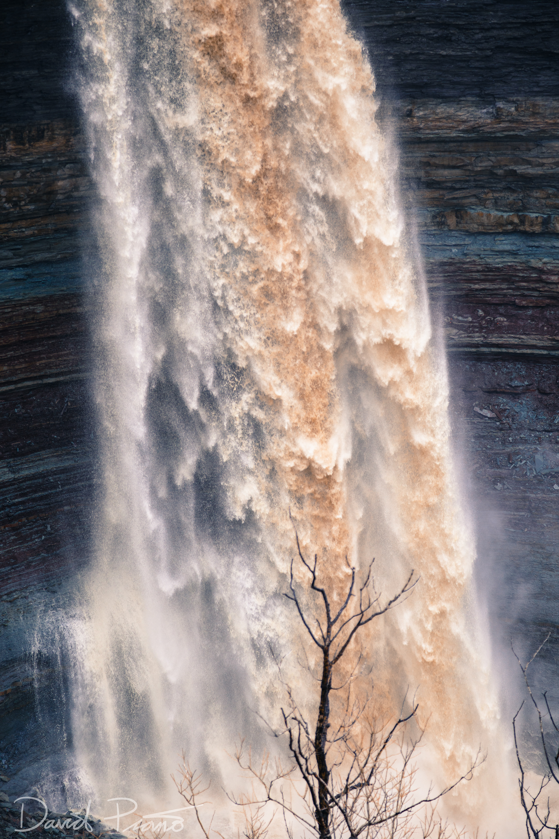 Devil's Punchbowl Falls during flood - Stoney Creek, ON - April 2017