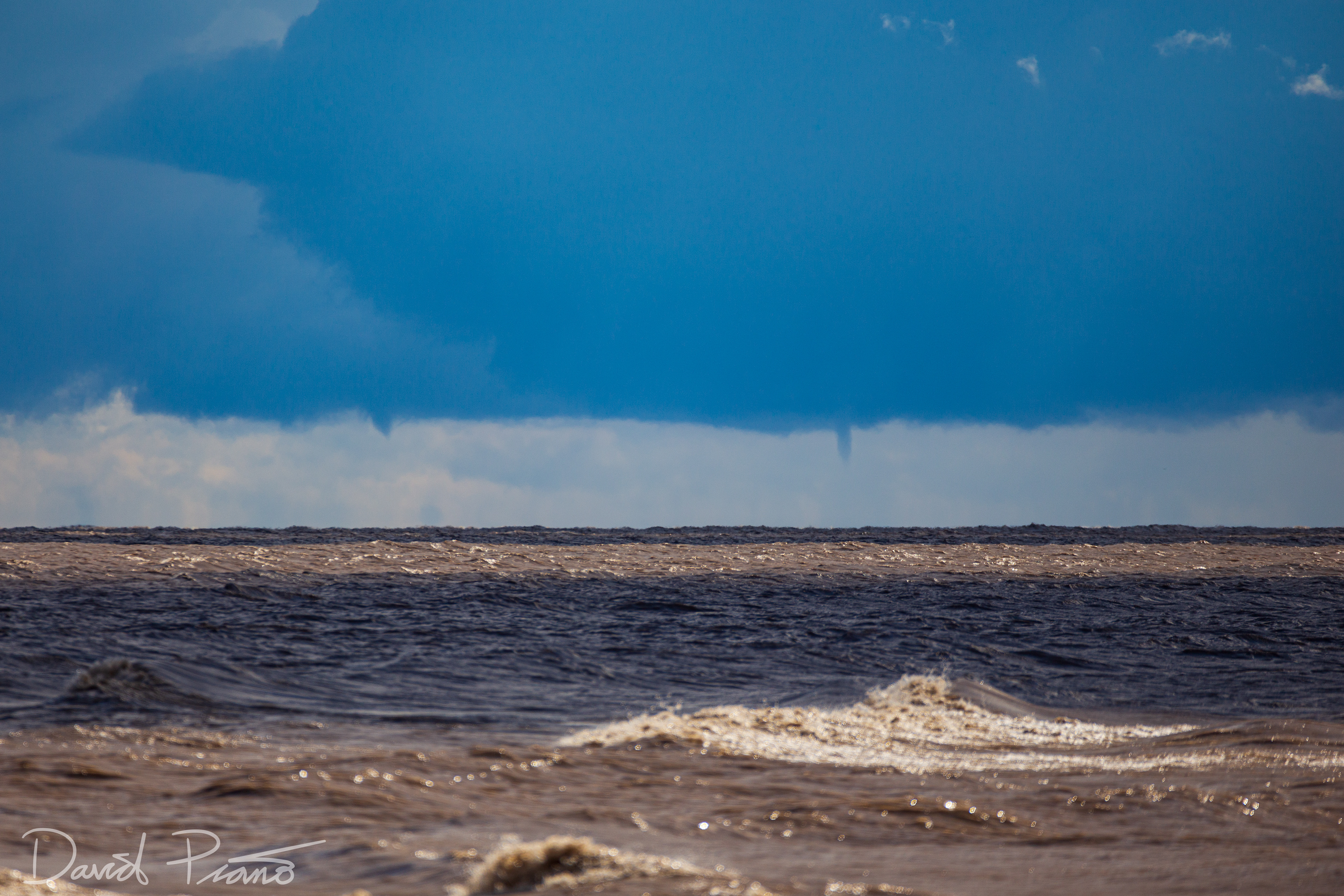 Waterspouts over Lake Erie seen from Long Point - 10/01/2020