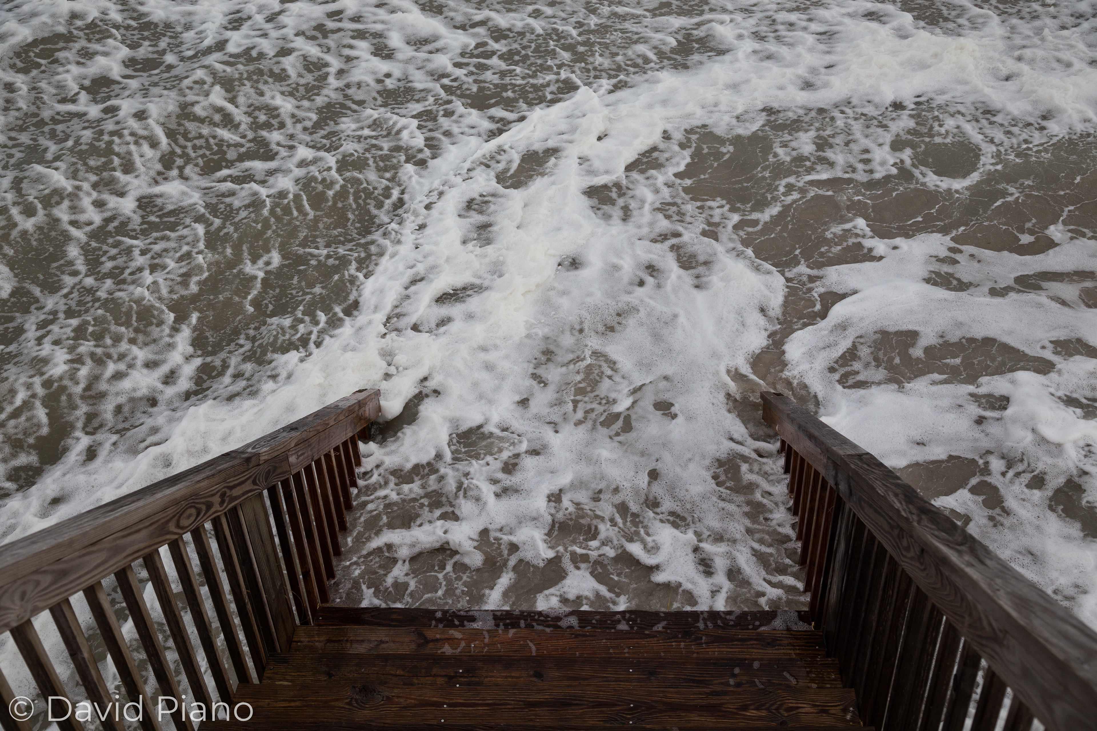 Storm surge at North Topsail Beach, NC - 09/13/2018