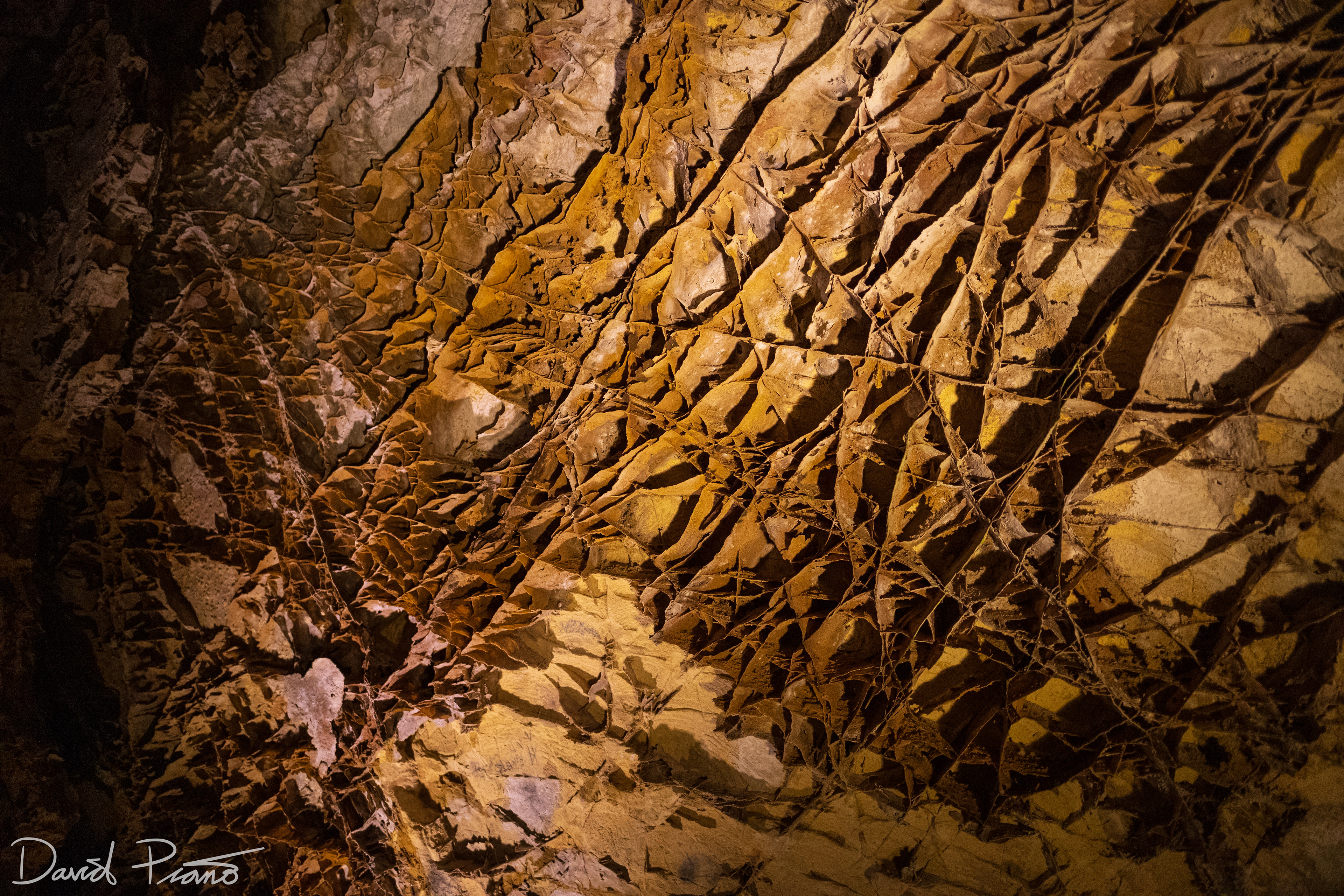 Boxwork formations (blades of calcite) in Wind Cave