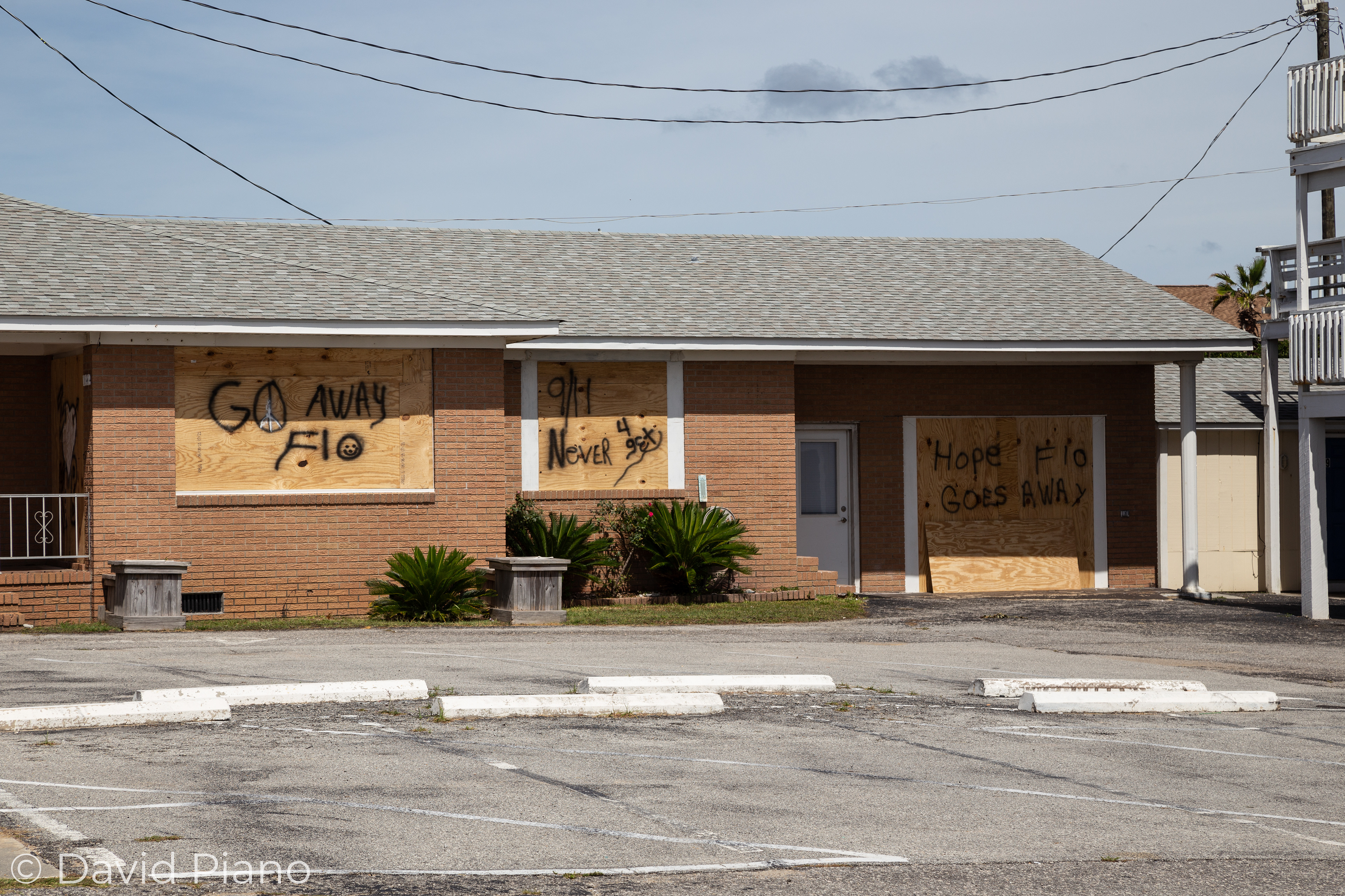 Boarded up home in preparation for Florence - Carolina Beach, NC - 09/12/2018