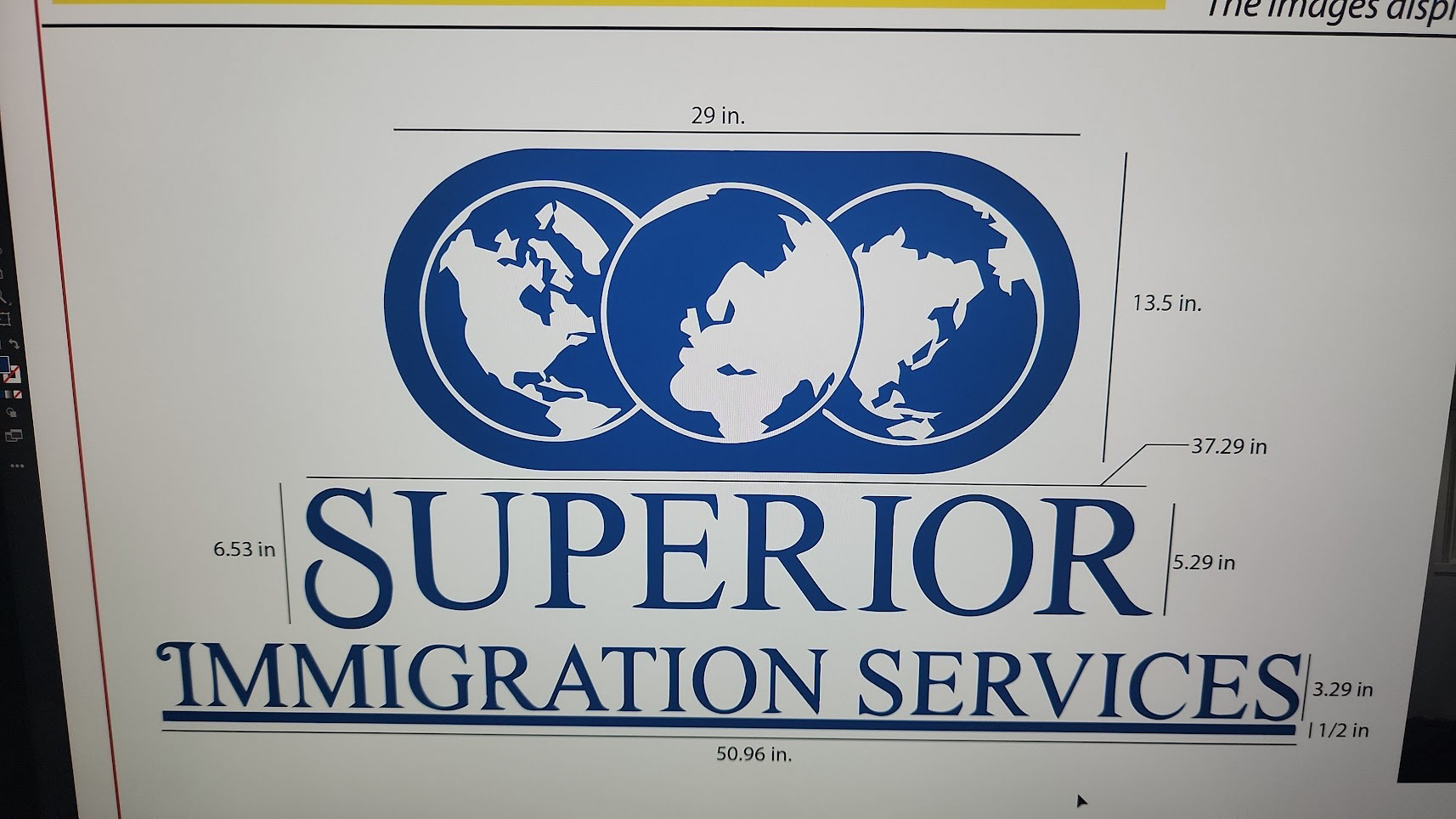 Superior Immigration Services 3D Acrylic Lettering Specs