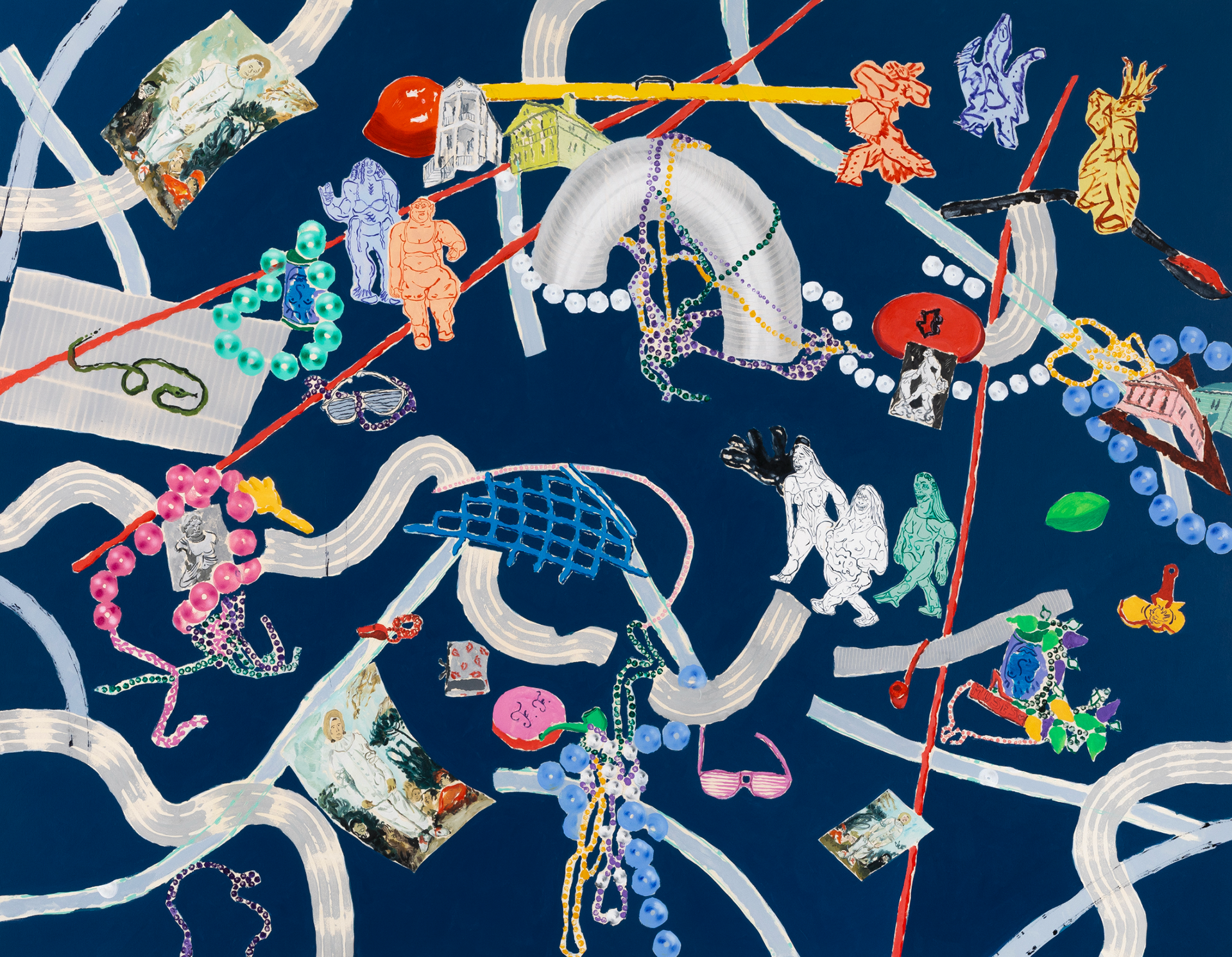 Léonard Martin, Parade Tracker II, 2025, oil and acrylic on canvas Courtesy of the artist and Templon, Paris – Brussels – New York. 