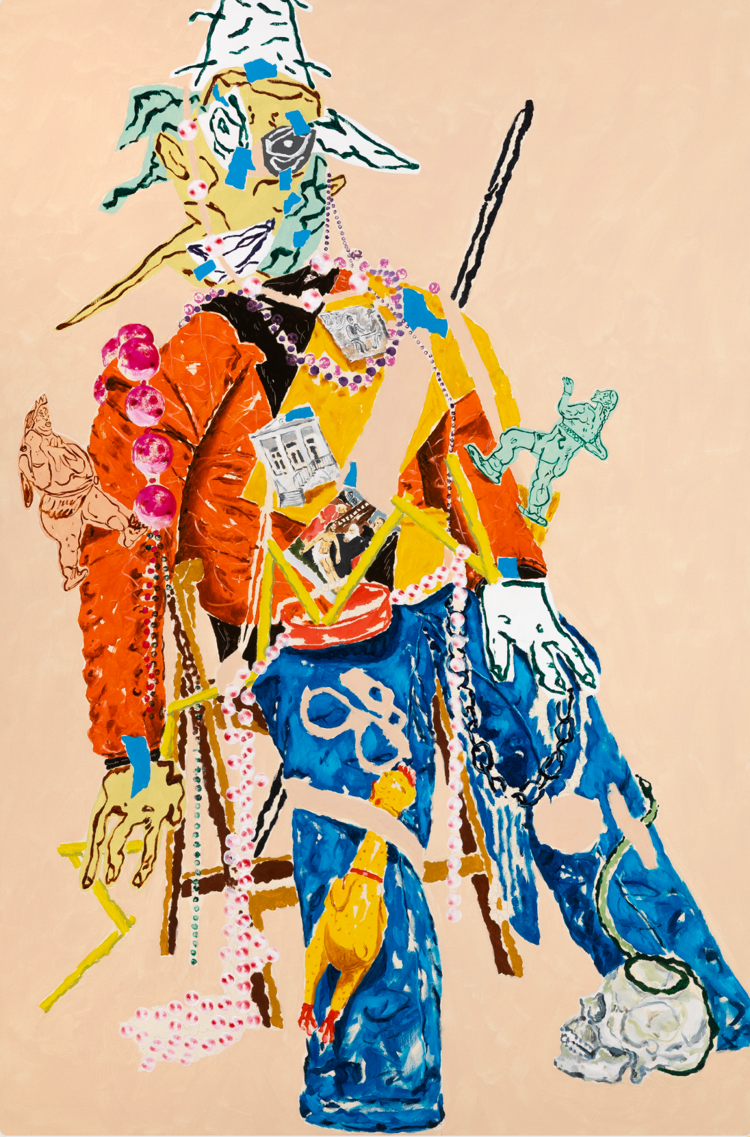 Léonard Martin, Chef Menteur II, 2025, oil and acrylic on canvas Courtesy of the artist and Templon, Paris – Brussels – New York.