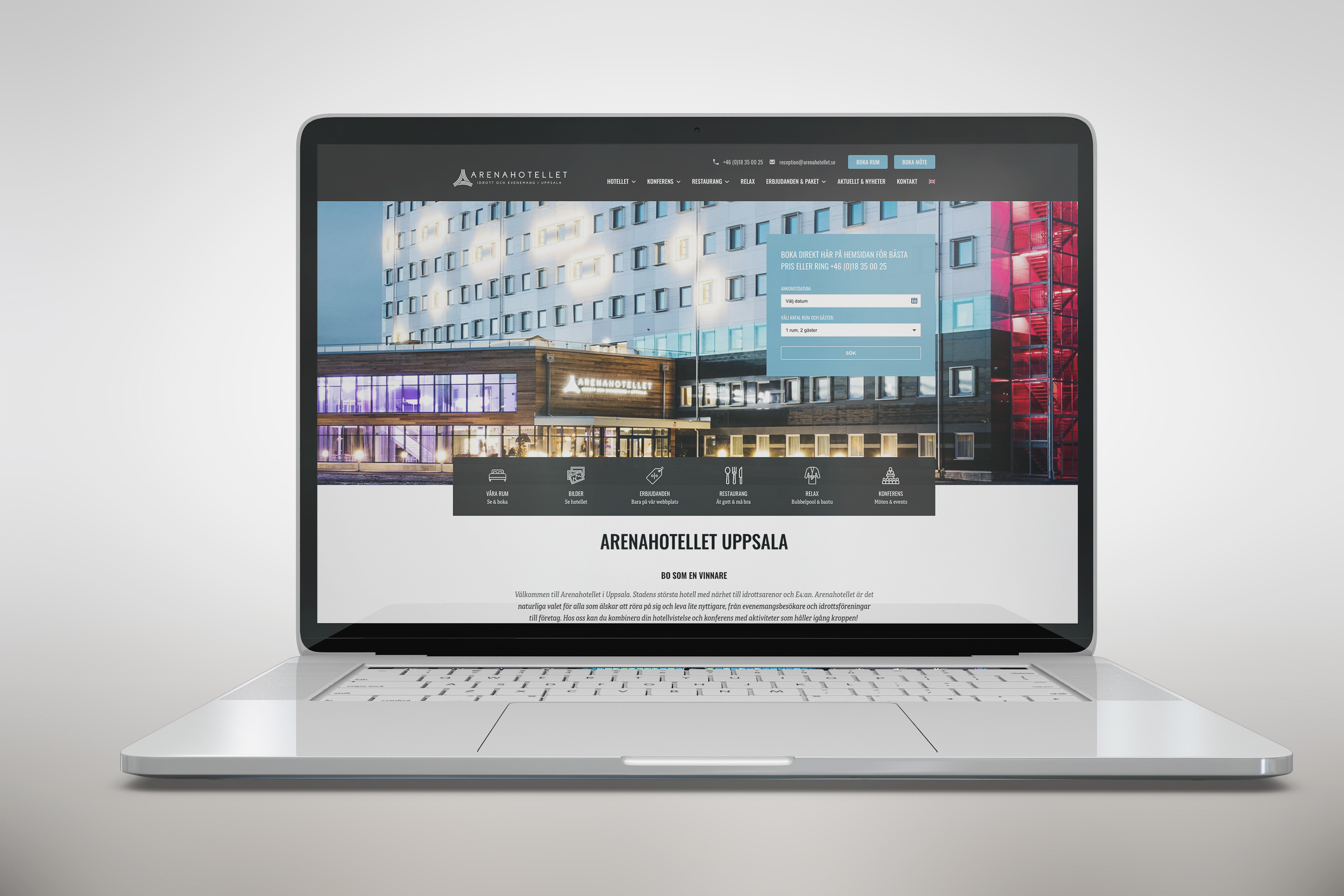 Webbdesign - Arenahotellet