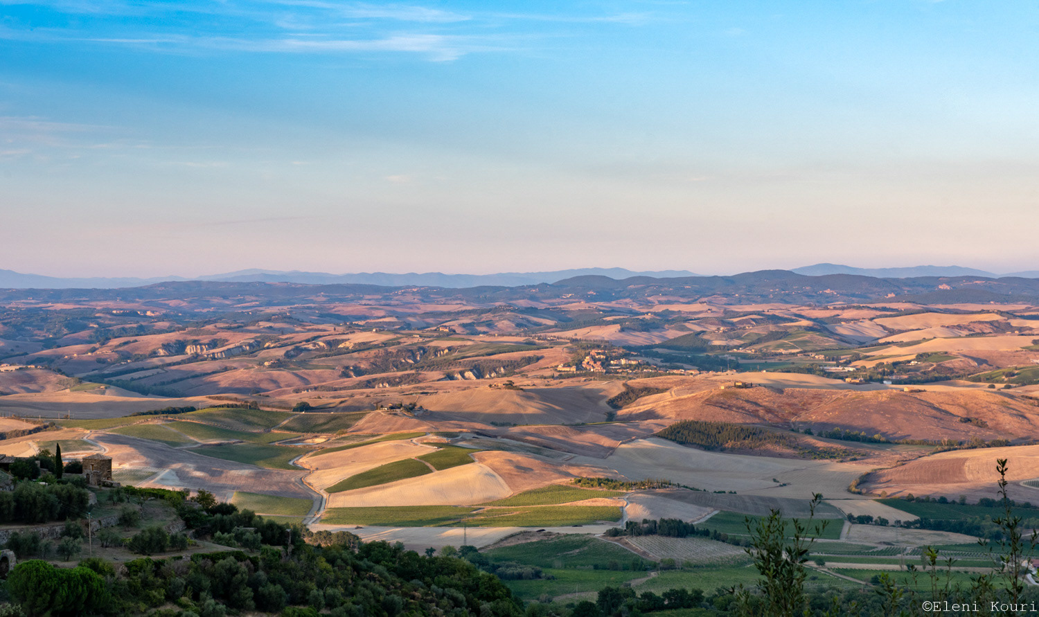 Characteristic hills of Val d'Orcia