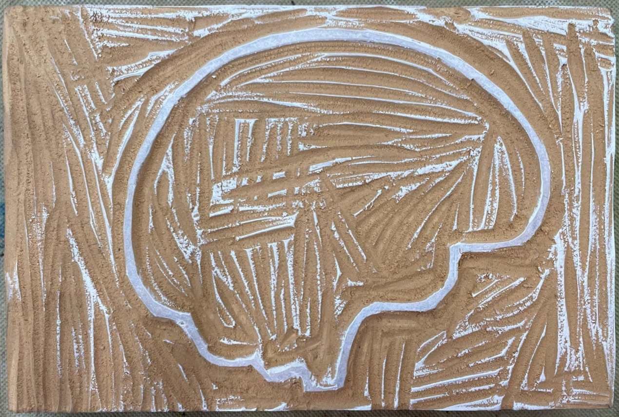 Linoleum block carving