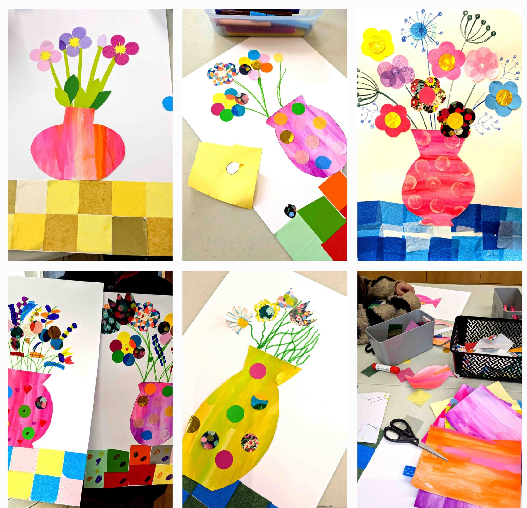 Mixed Media Spring Blooms Collage