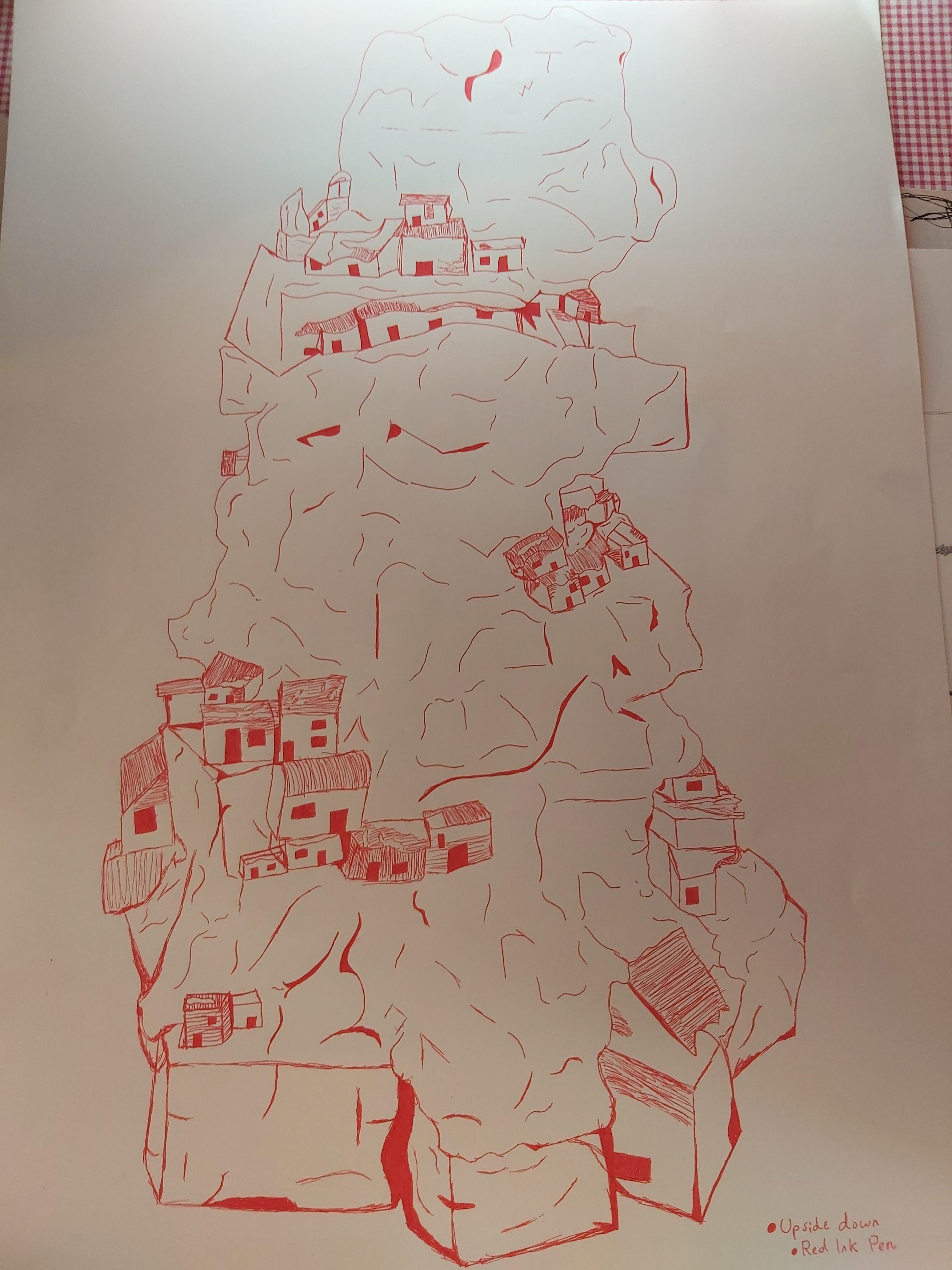 Tower of Houses - 2019 - Red Bio Pen