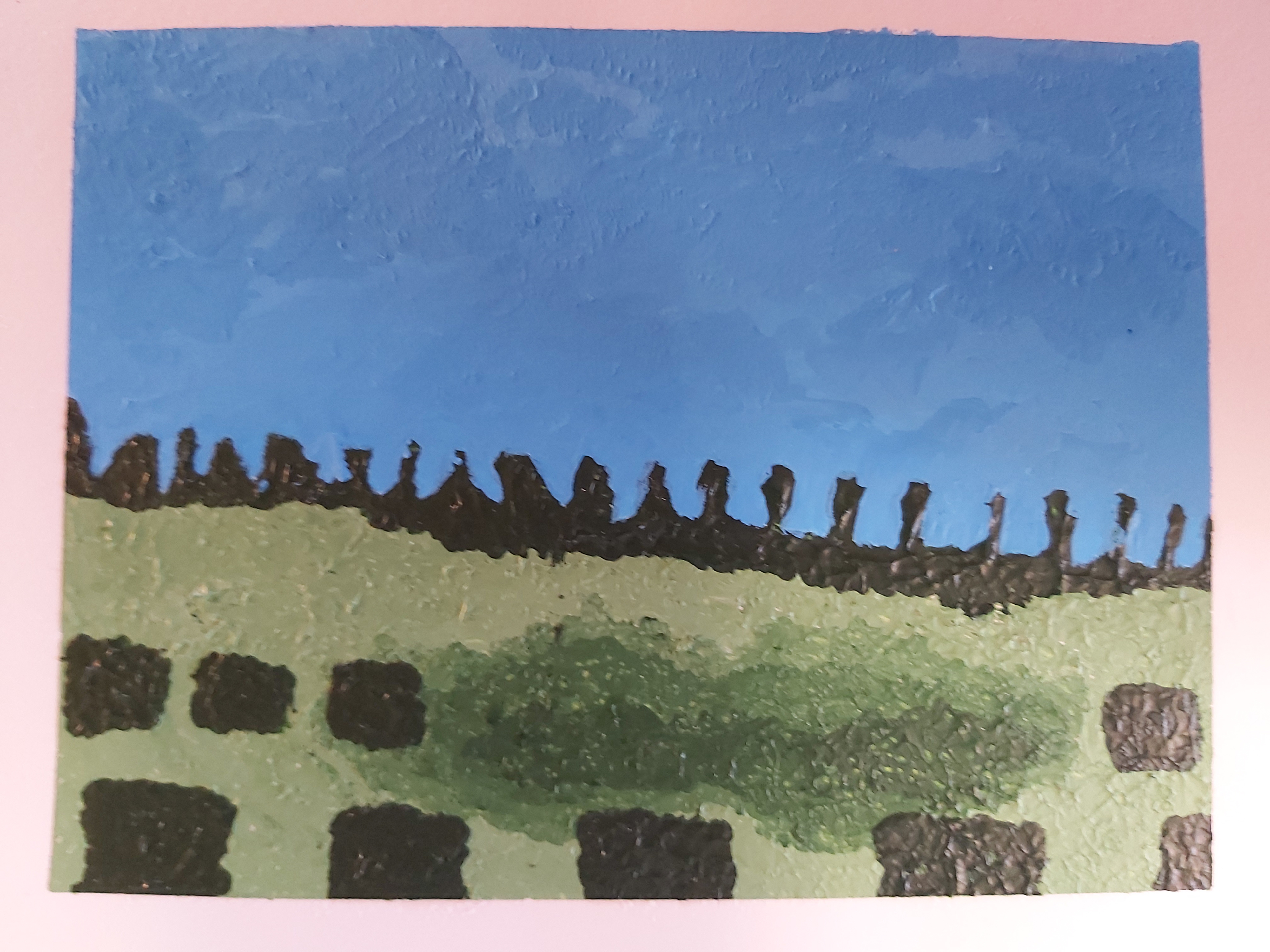 Hill Side #1 - 2018 - Acrylic Paint