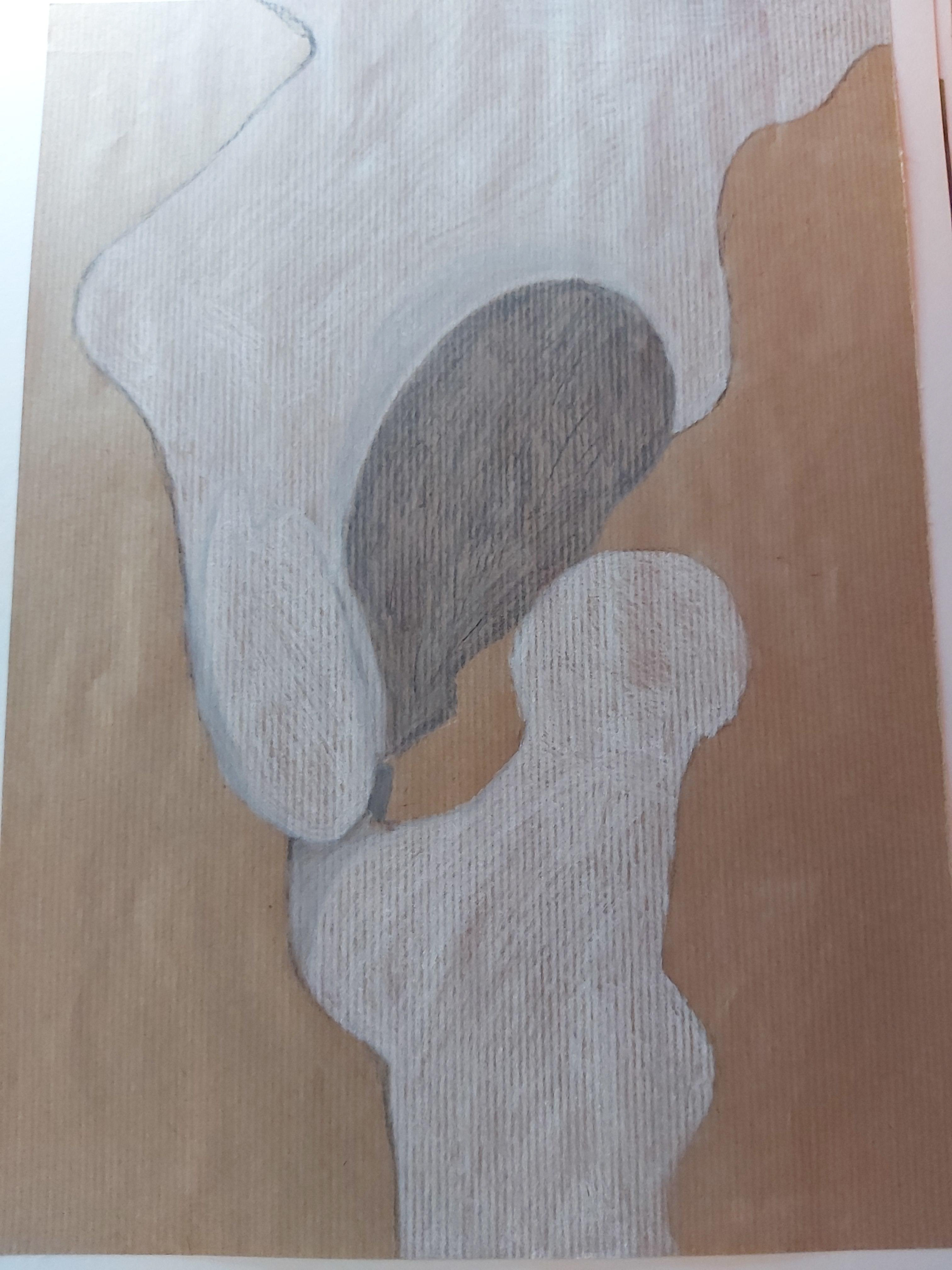 Bone Study #2 - 2018 - Charcoal & Chalk