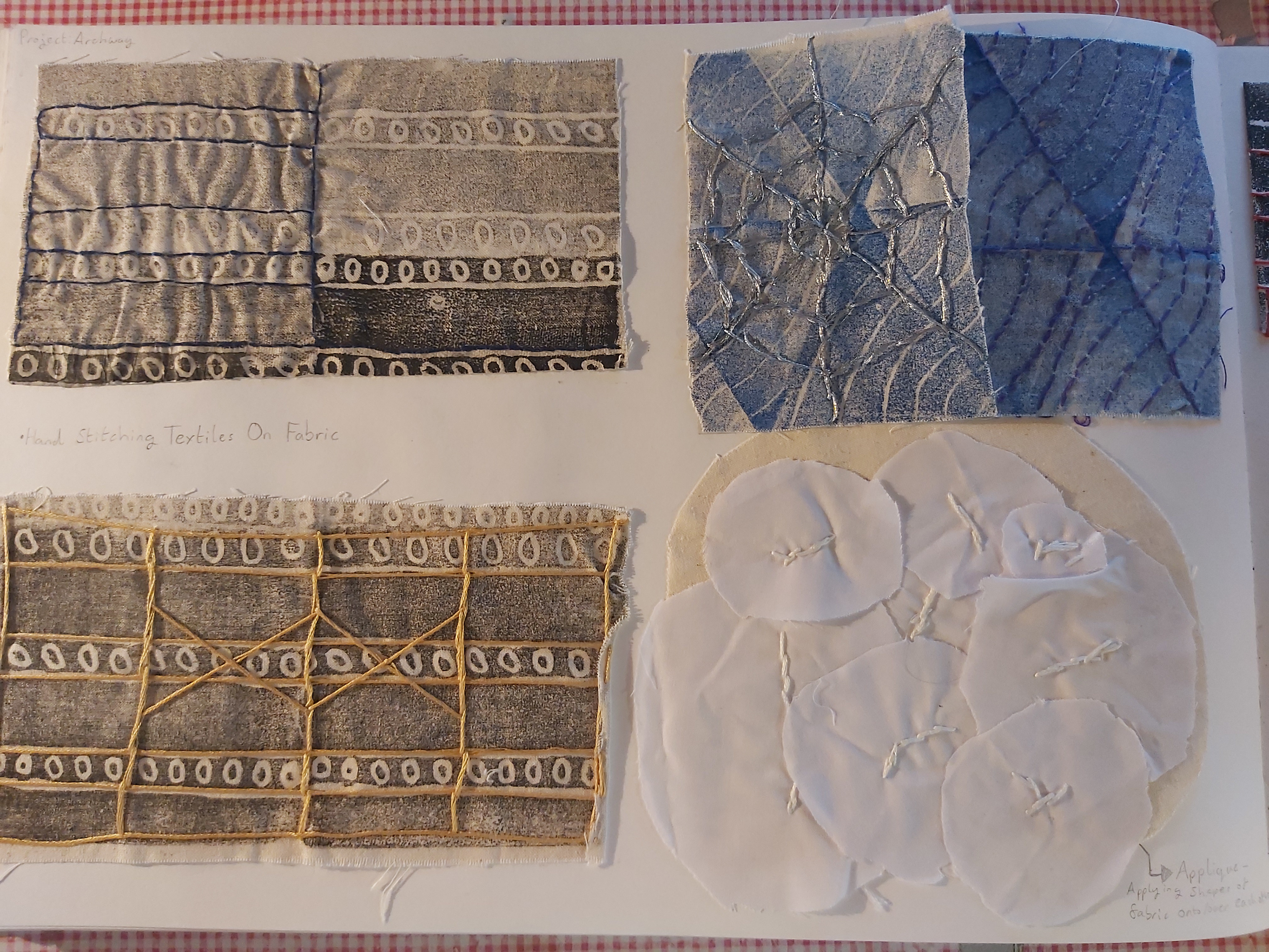 Mono-printing & Stitching in Fabric - 2018