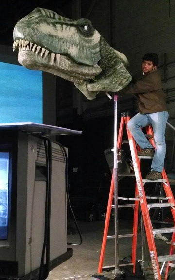 4ft T-Rex Head Puppet - 2013, Made in collaboration with artist Keith Richard Griffiths (http://www.krgstudio.com/) for American Screenwriter Keith Bearden ( https://en.wikipedia.org/wiki/Keith_Bearden )