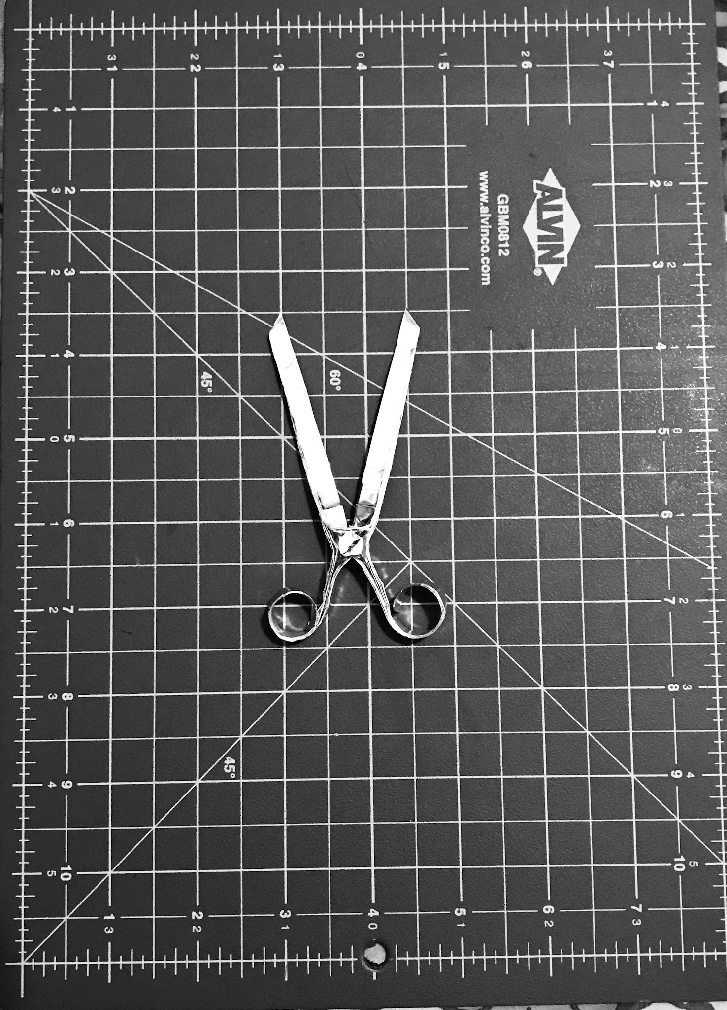 Scissors from an uncut square - Origami, 2018 (All Rights Reserved - Uttam Grandhi)