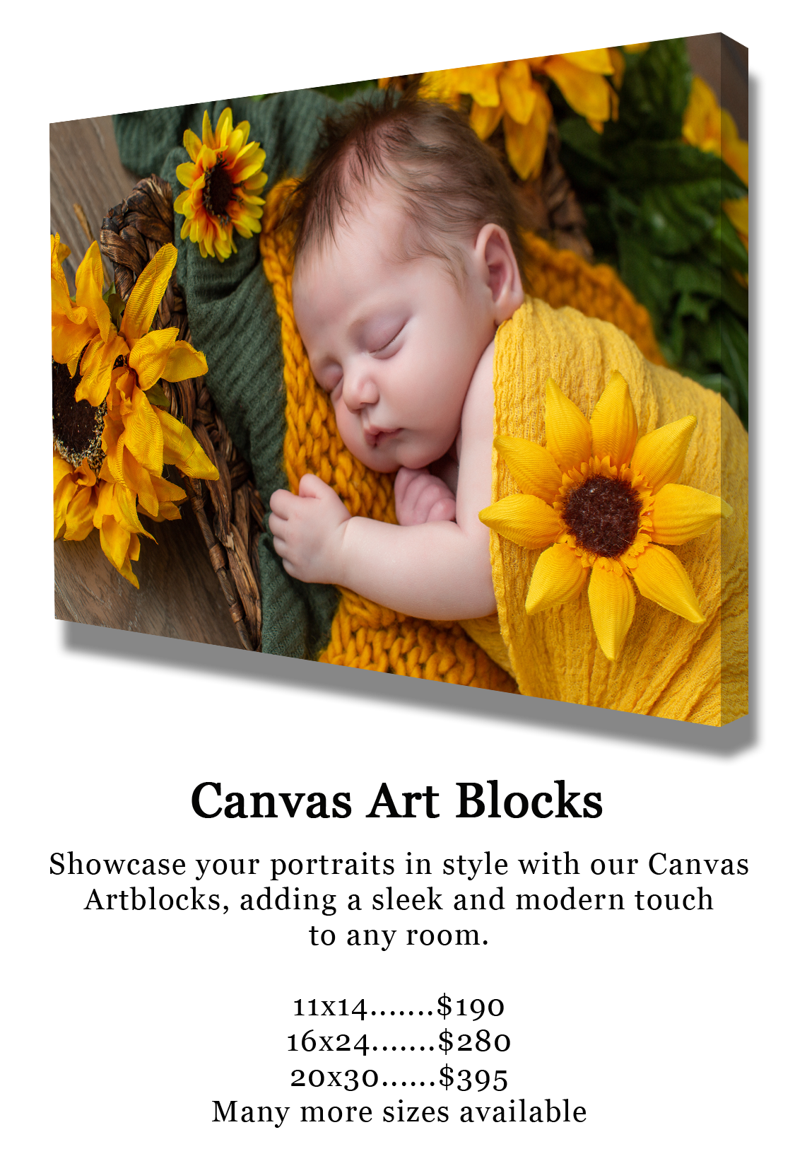 Baby picture on canvas print