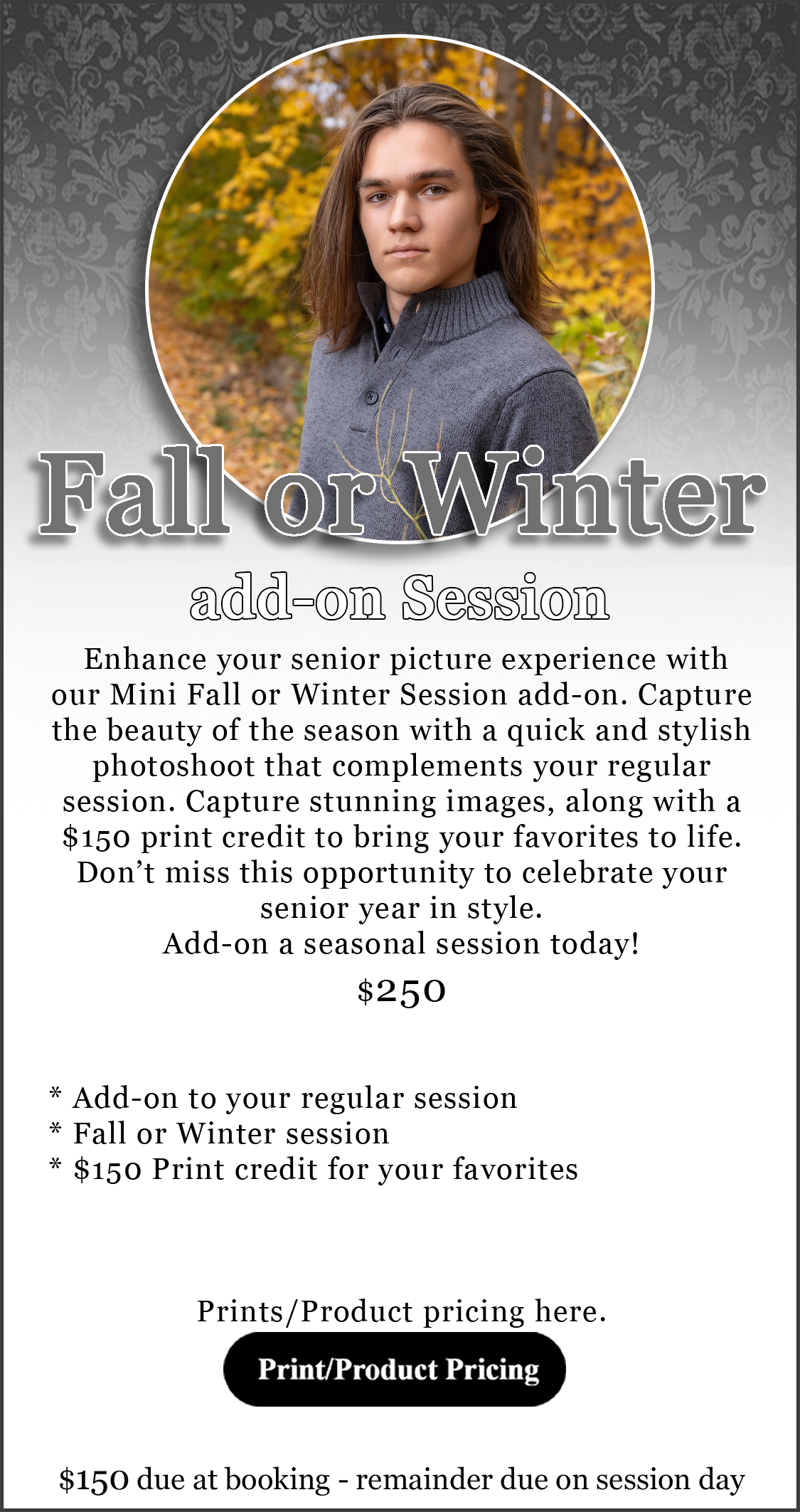 Boy out door senior picture