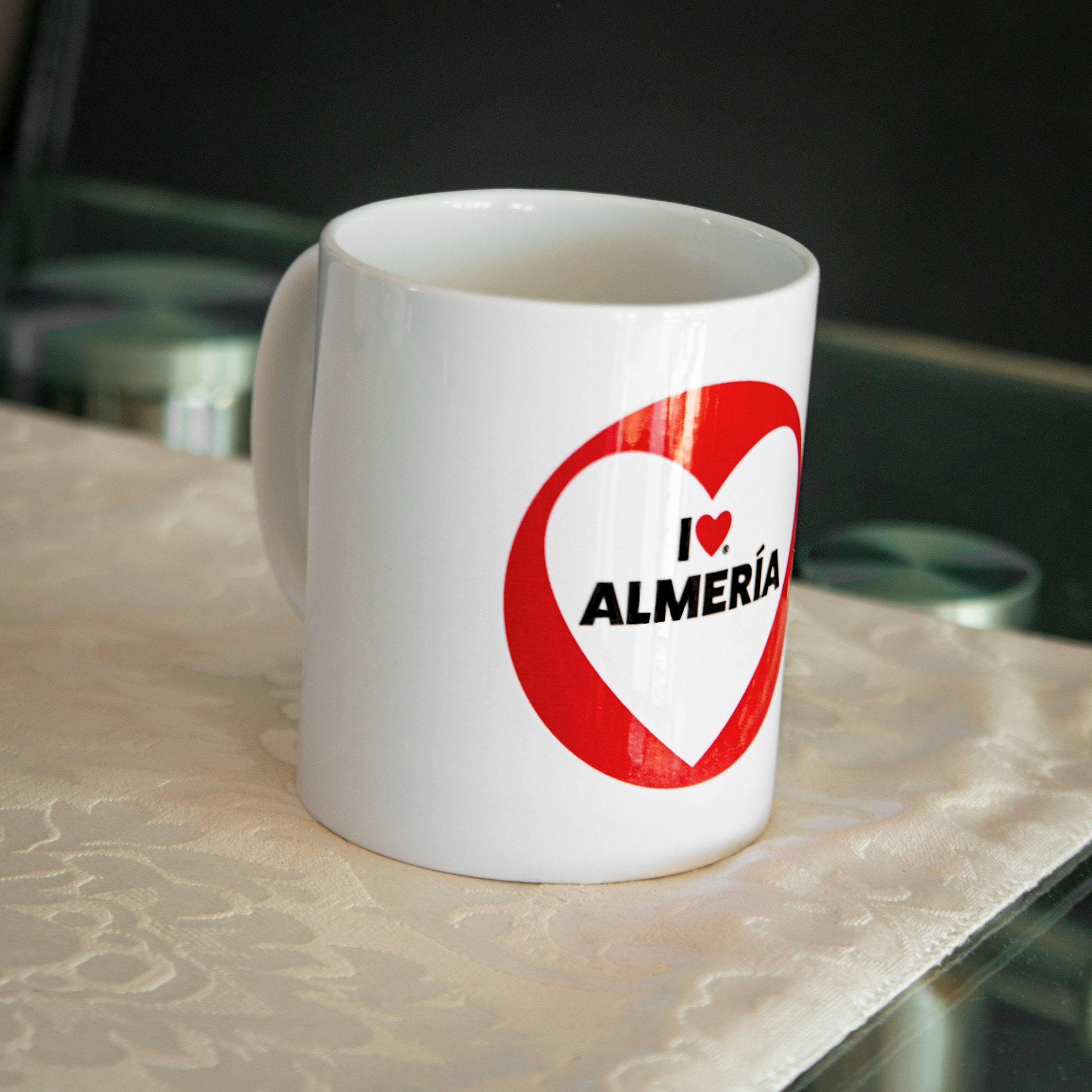Producto oficial calidad superior taza I Love Almería Lemon 3999 souvenir premium marca registrada