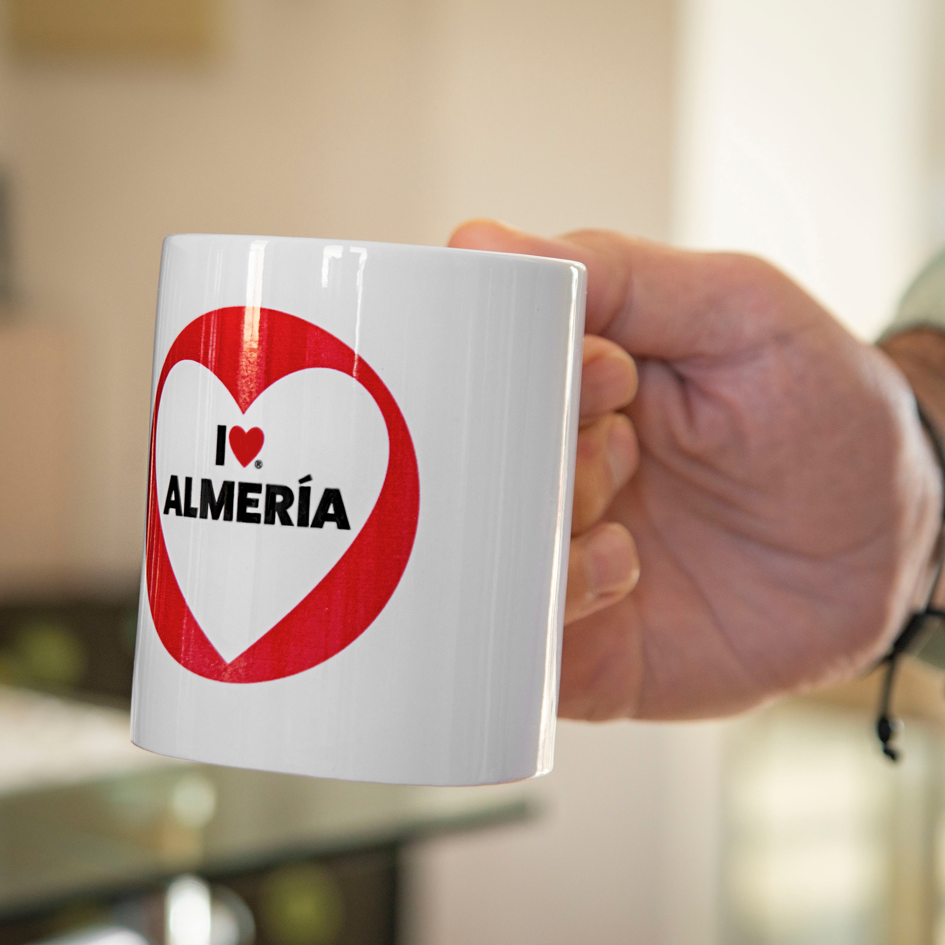 Regalo de valoración I Love Almería taza oficial Lemon 3999 acabado brillante colección limitada