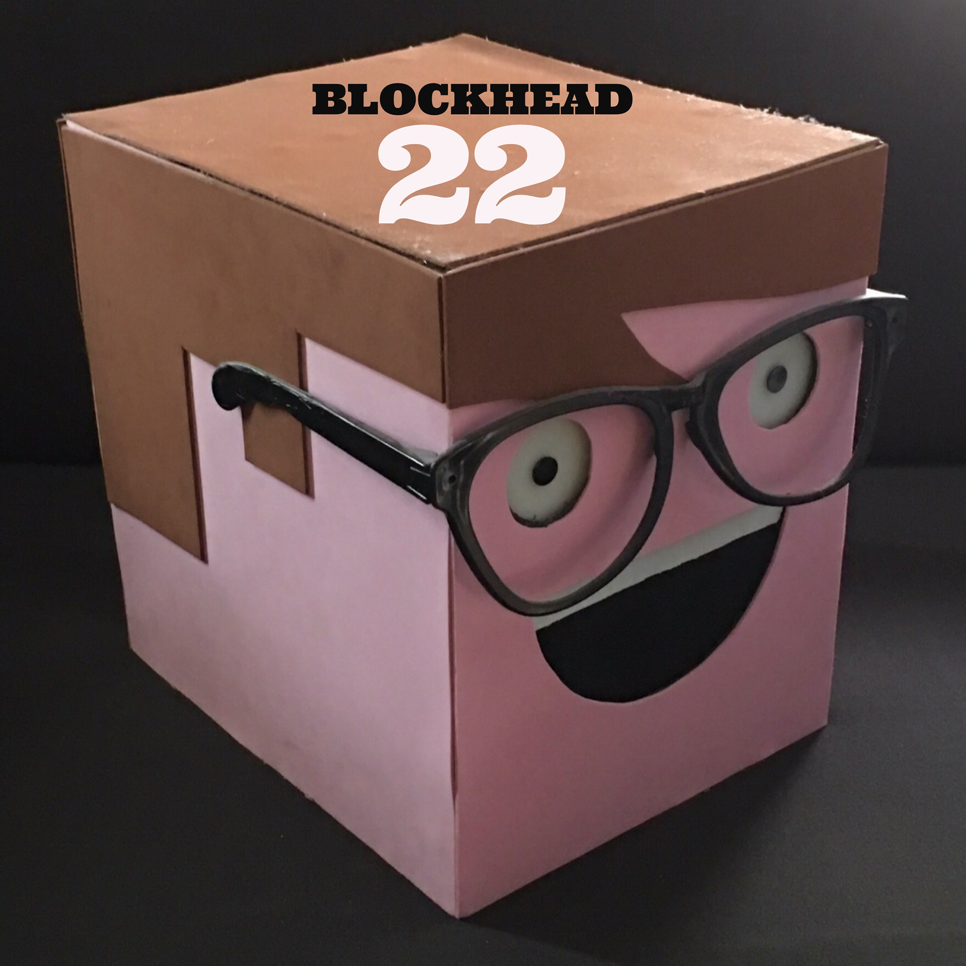 A halloween mask with my son's caricature design and voice modifier mic